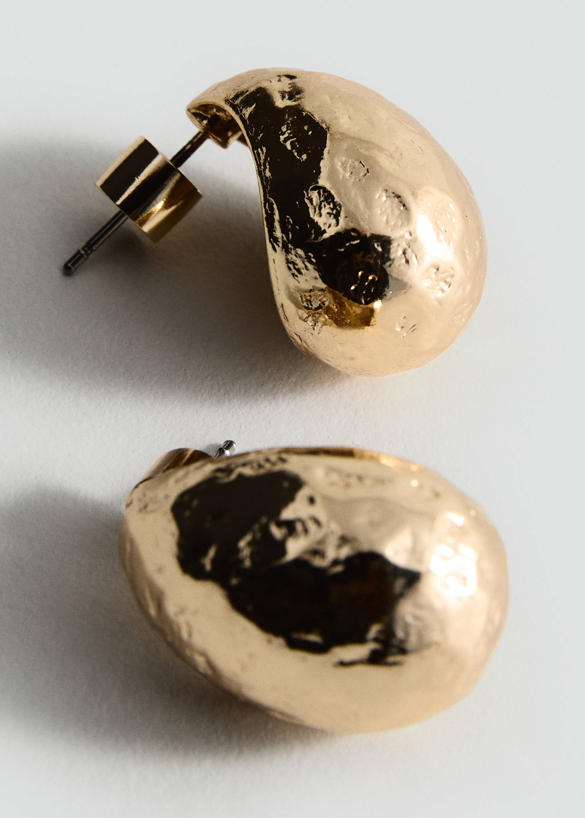 Textured drop earrings - Medium plane