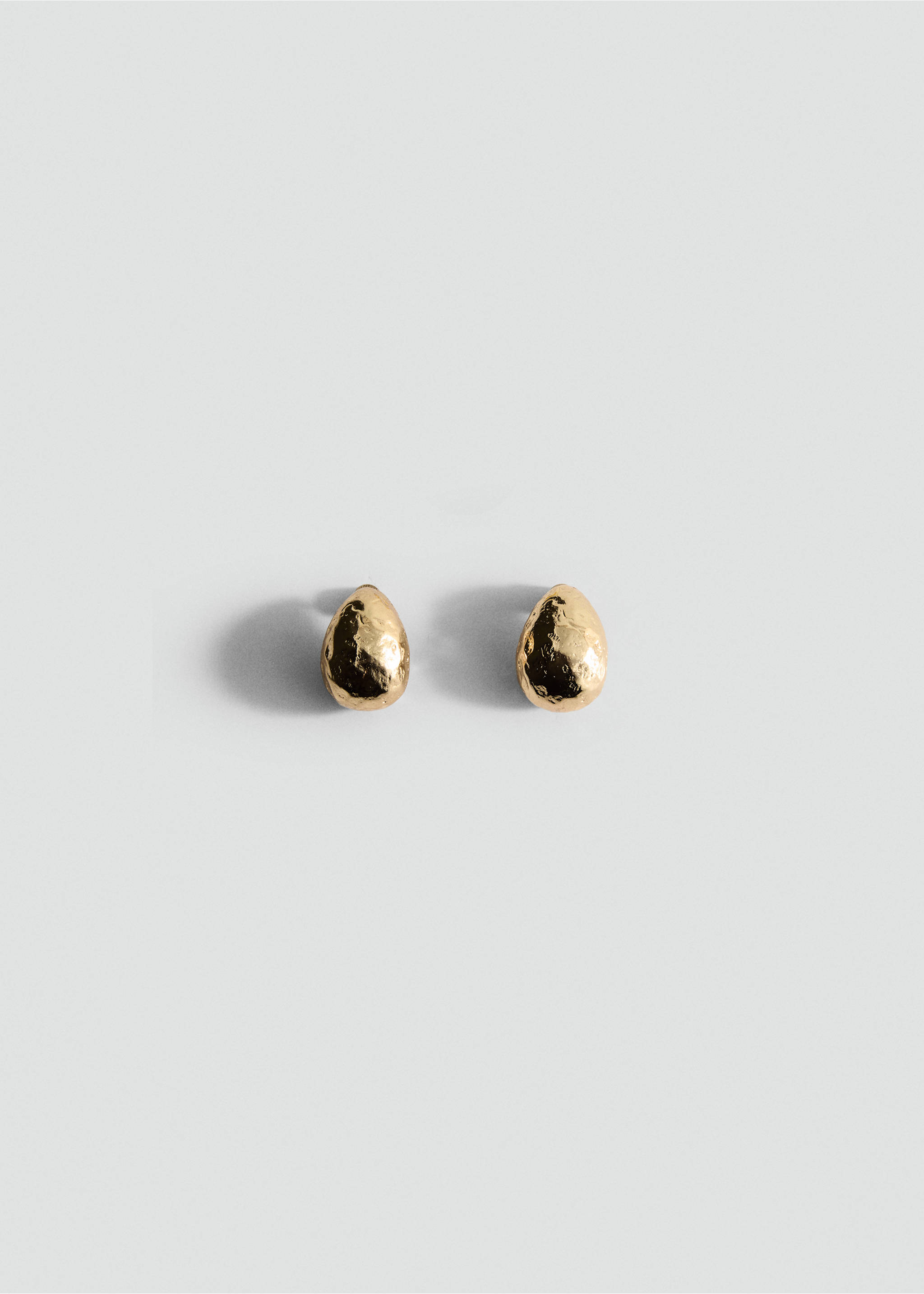 Textured drop earrings - Article without model, Gold. Ref: 17011148-00.