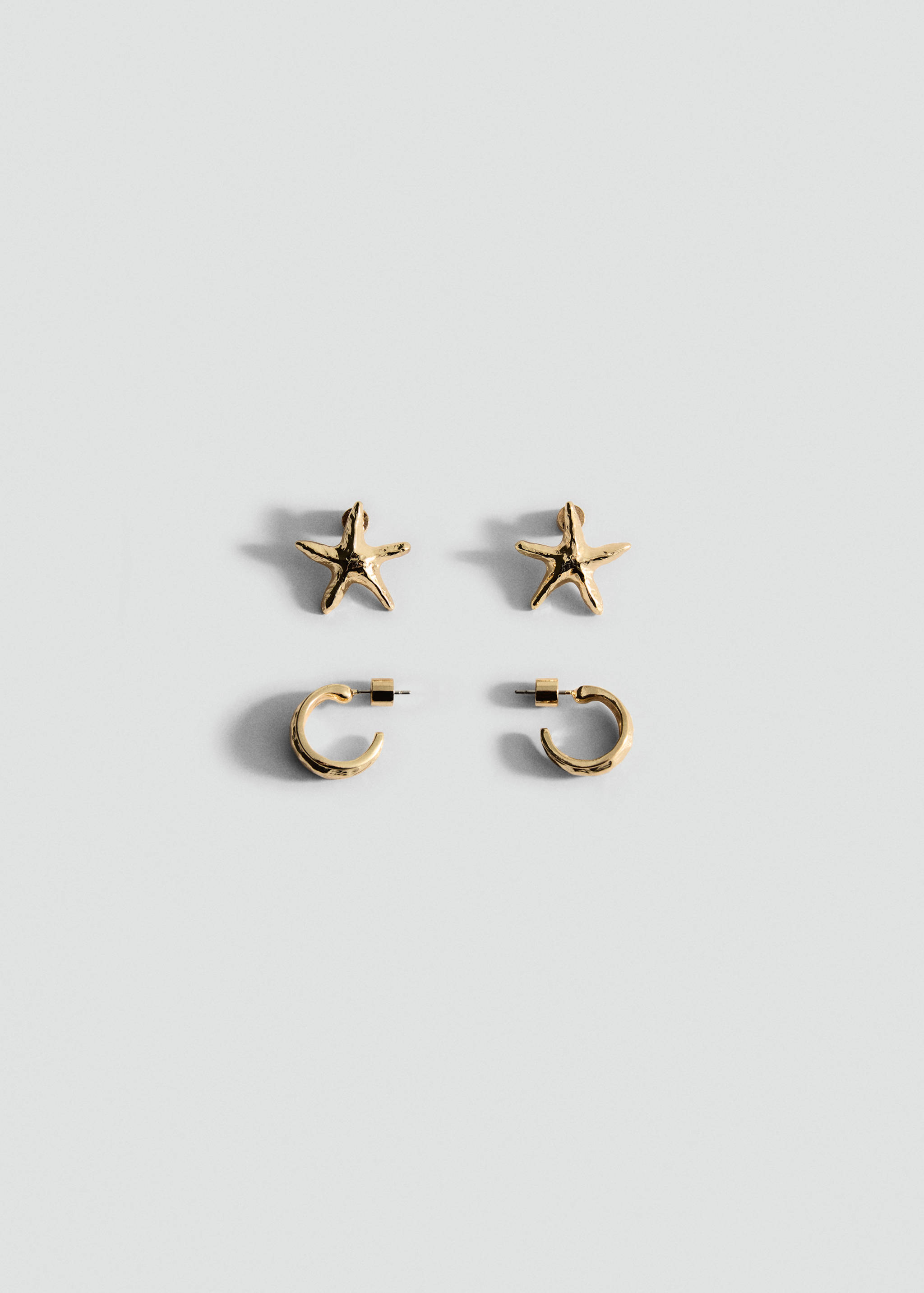 Lot boucles d’oreilles texturées combinées - Article sans modèle
