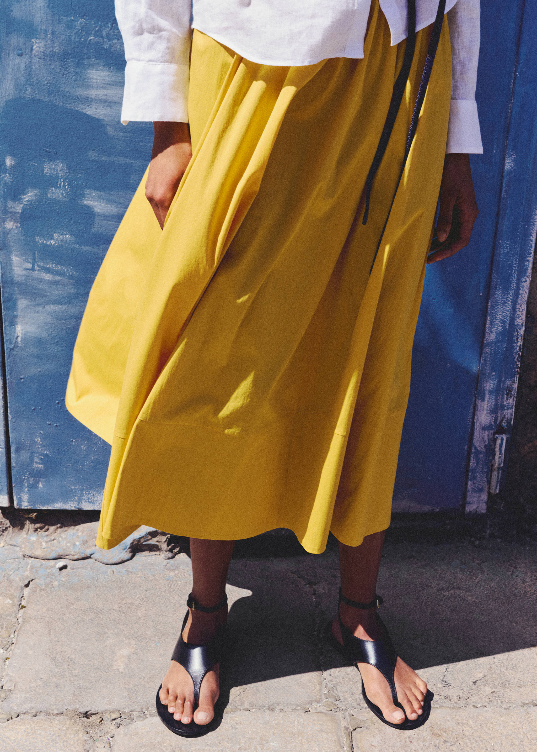 Leren sandalen met bandjes - Overzichtstekening