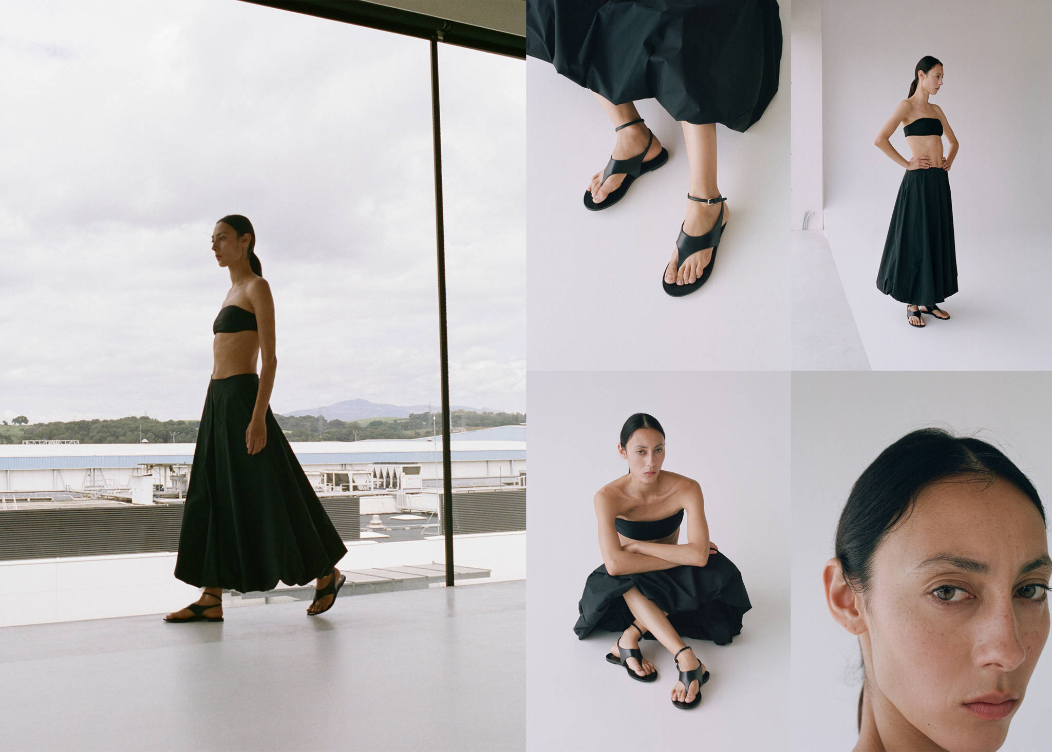 Leather straps sandals - Panoramic plane