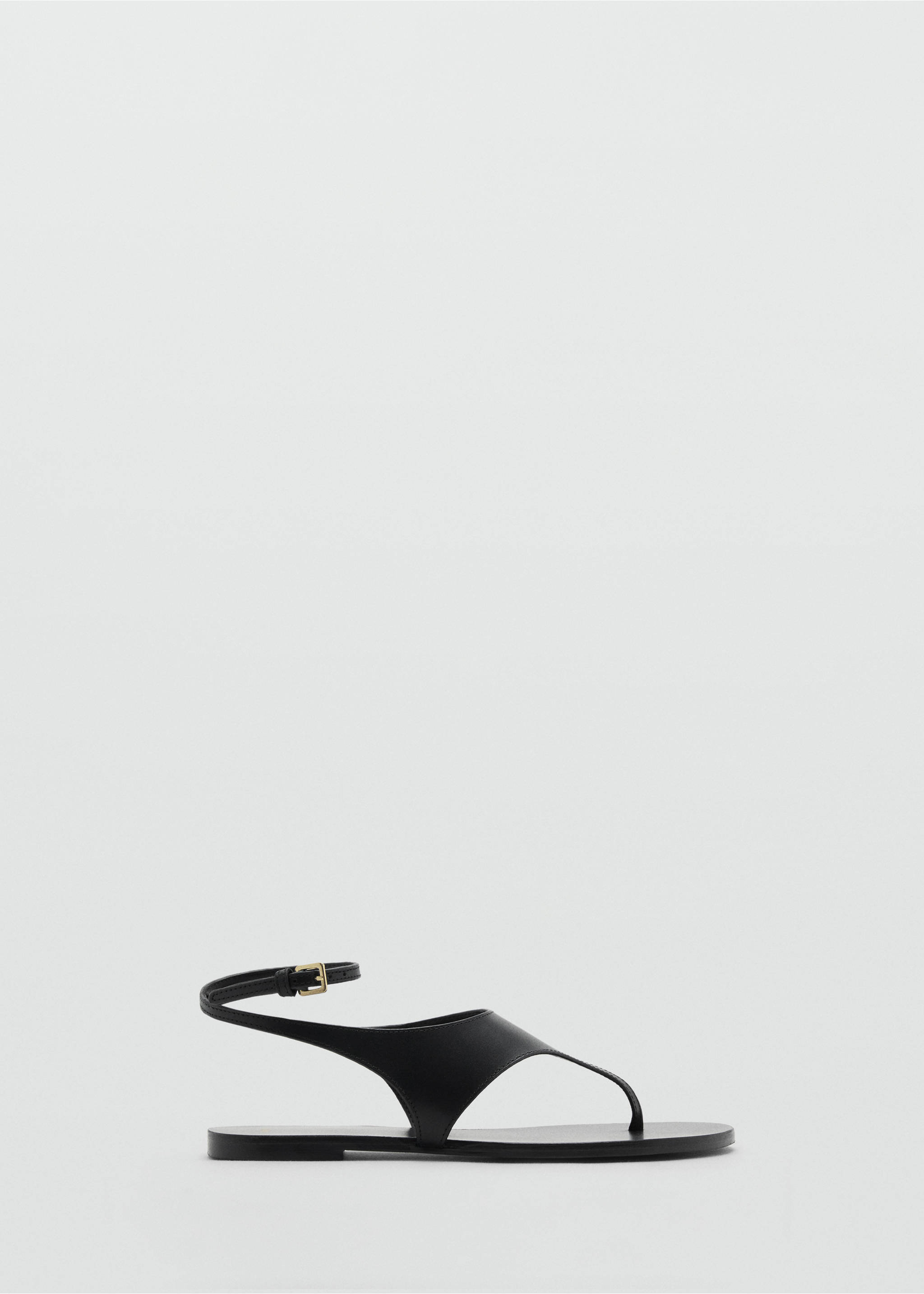 Leather straps sandals - Article without model, Black. Ref: 17011151-00.