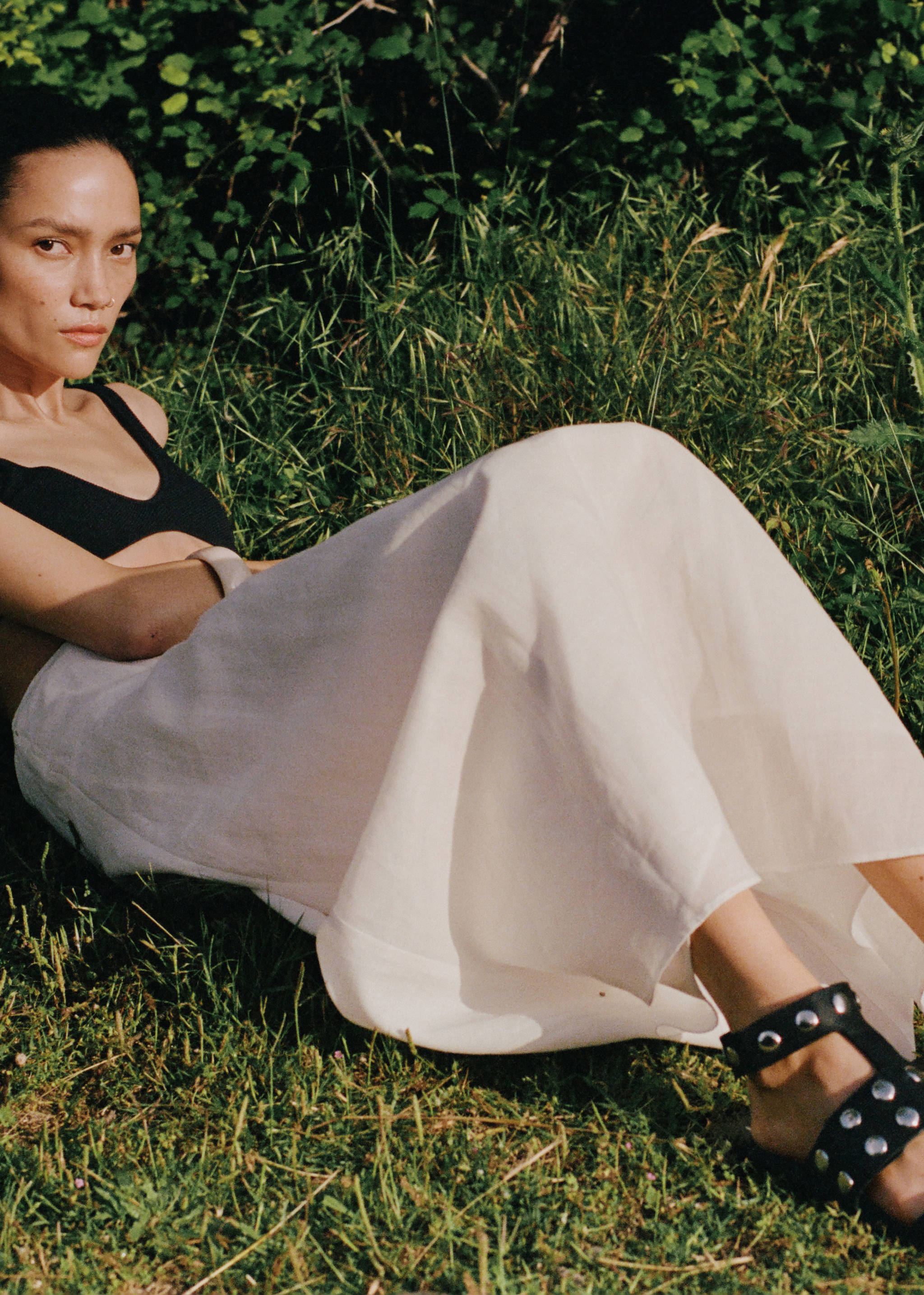 Studded leather sandals - General plane