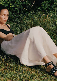 Studded leather sandals — Black 1