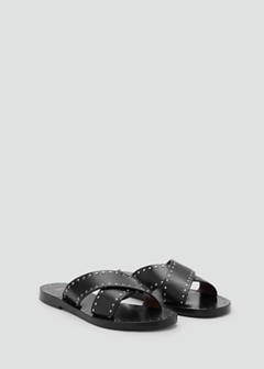 Studded leather sandals — Black 2