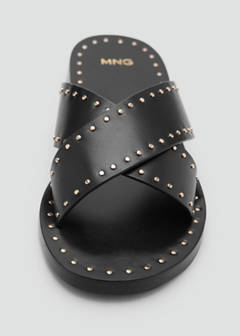 Studded leather sandals — Black 5