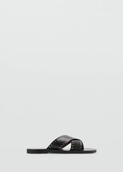 Studded leather sandals — Black 1