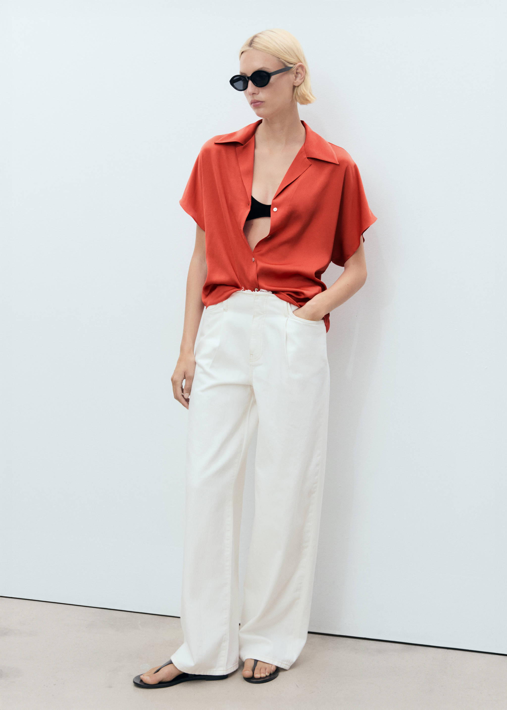 Chemise fluide manches courtes - Plan général