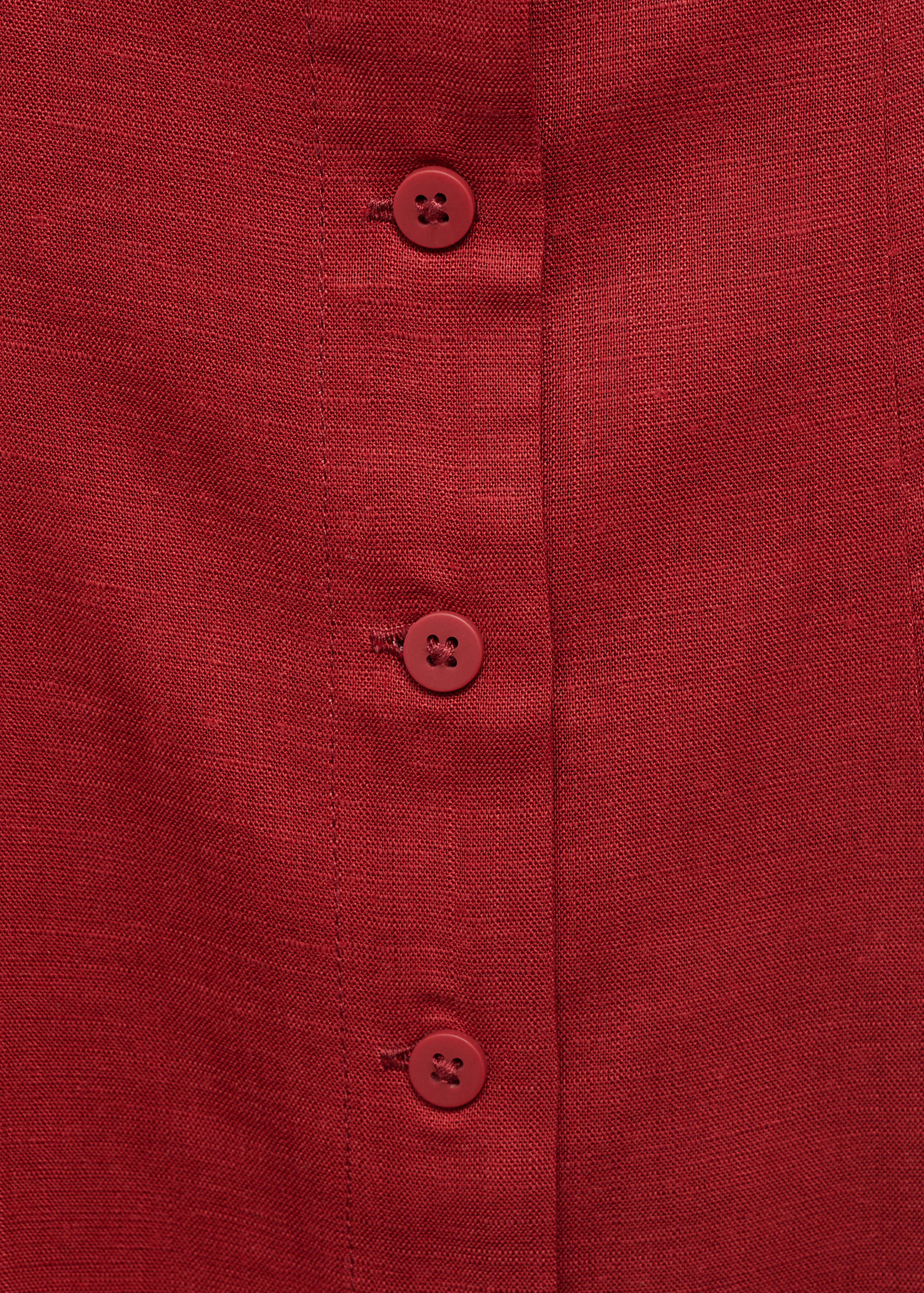 Vestido mezcla lino botones - Detalle del artículo 0