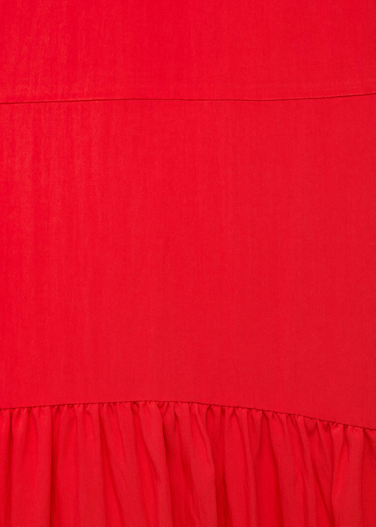 Long dress with gathered hem — Intense Red