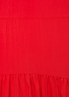 Long dress with gathered hem — Intense Red 7