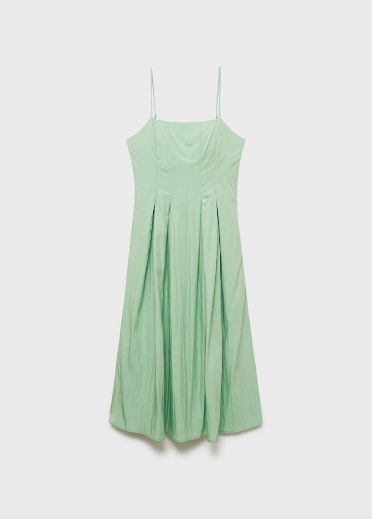 Midi-dress with pleats — Mint Green
