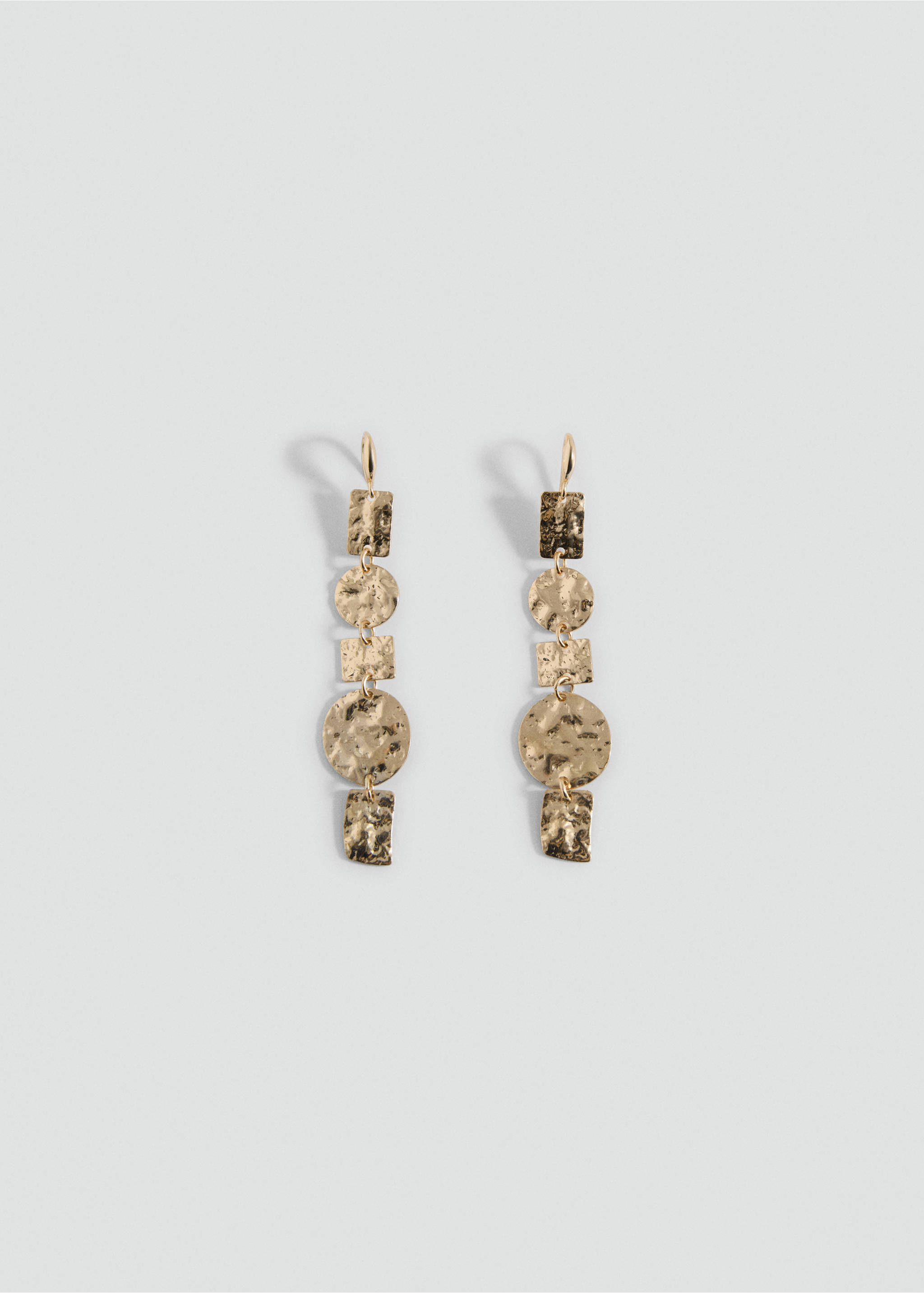 Geometric pendant earrings - Article without model, Gold. Ref: 17011175-00.