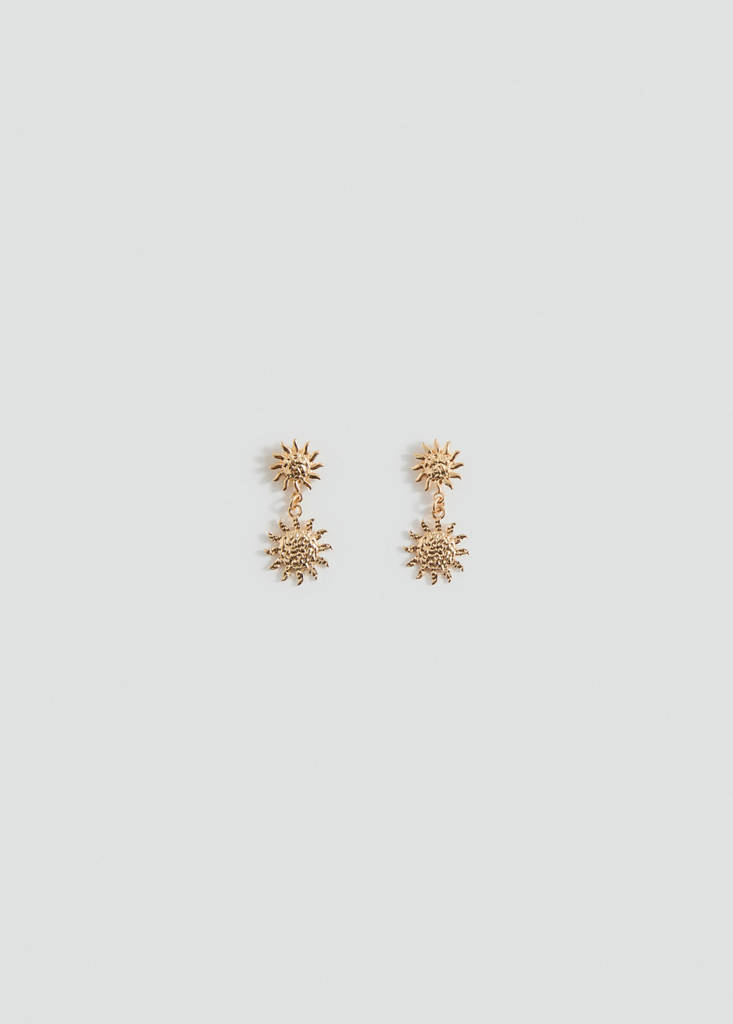 Sun design earrings — Gold