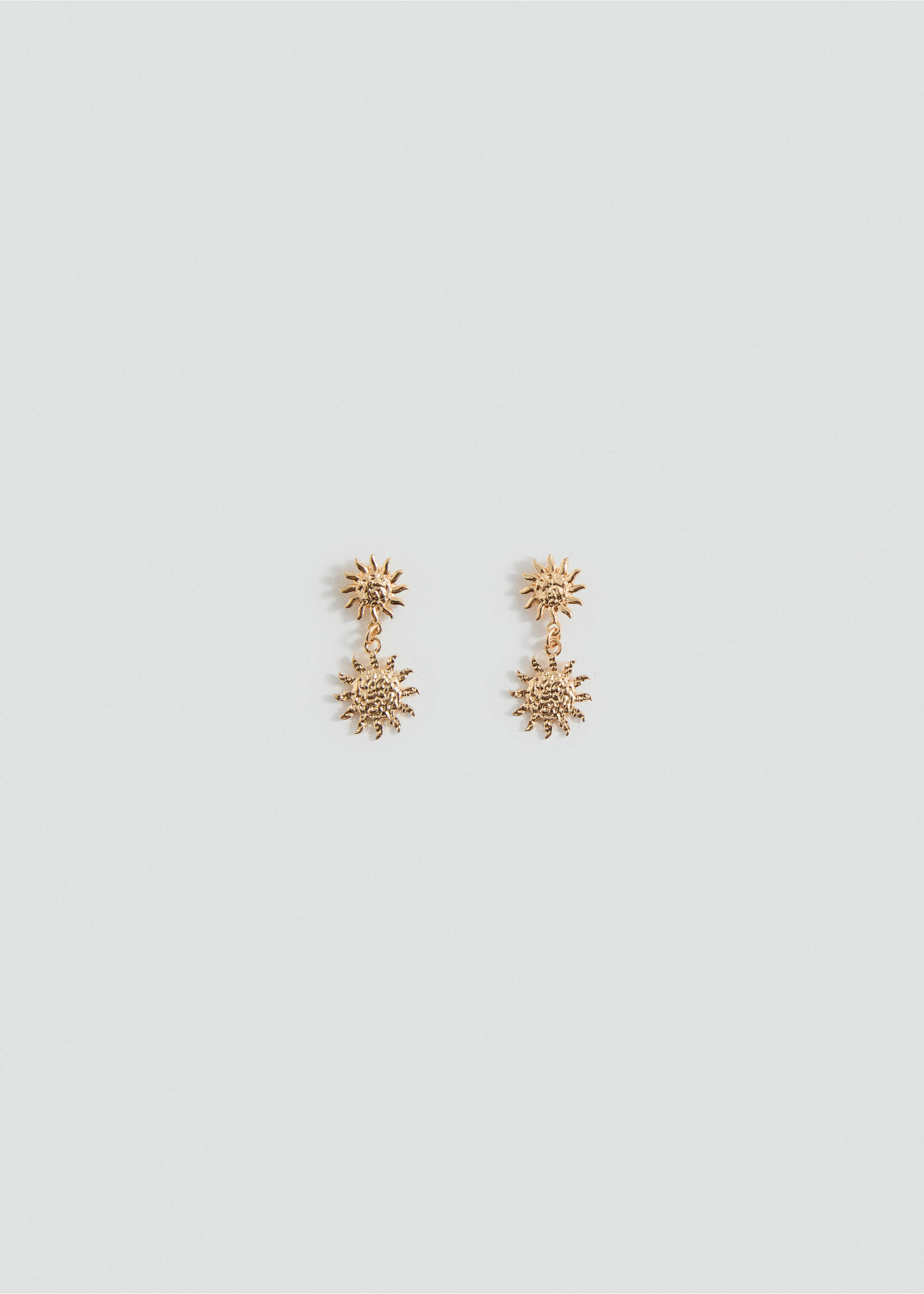 Sun design earrings - Article without model, Gold. Ref: 17011176-00.
