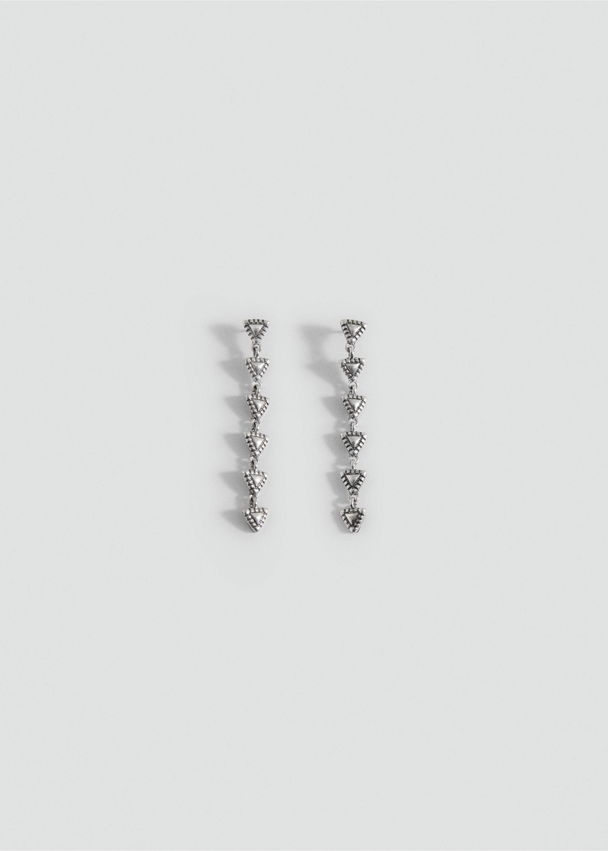 Geometric pendant earrings - Article without model, Silver. Ref: 17011179-00.