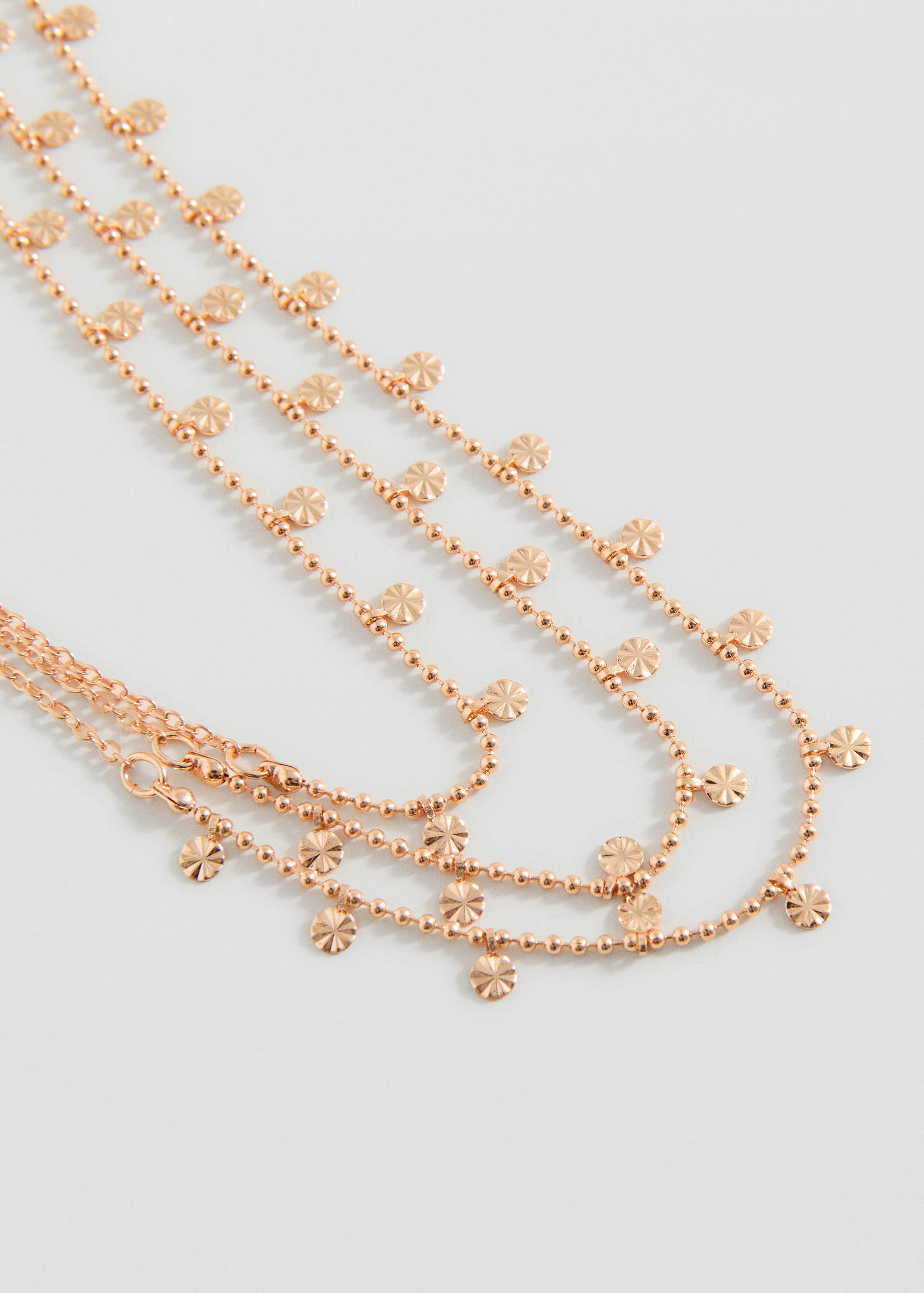 Triple chain necklace - Medium plane