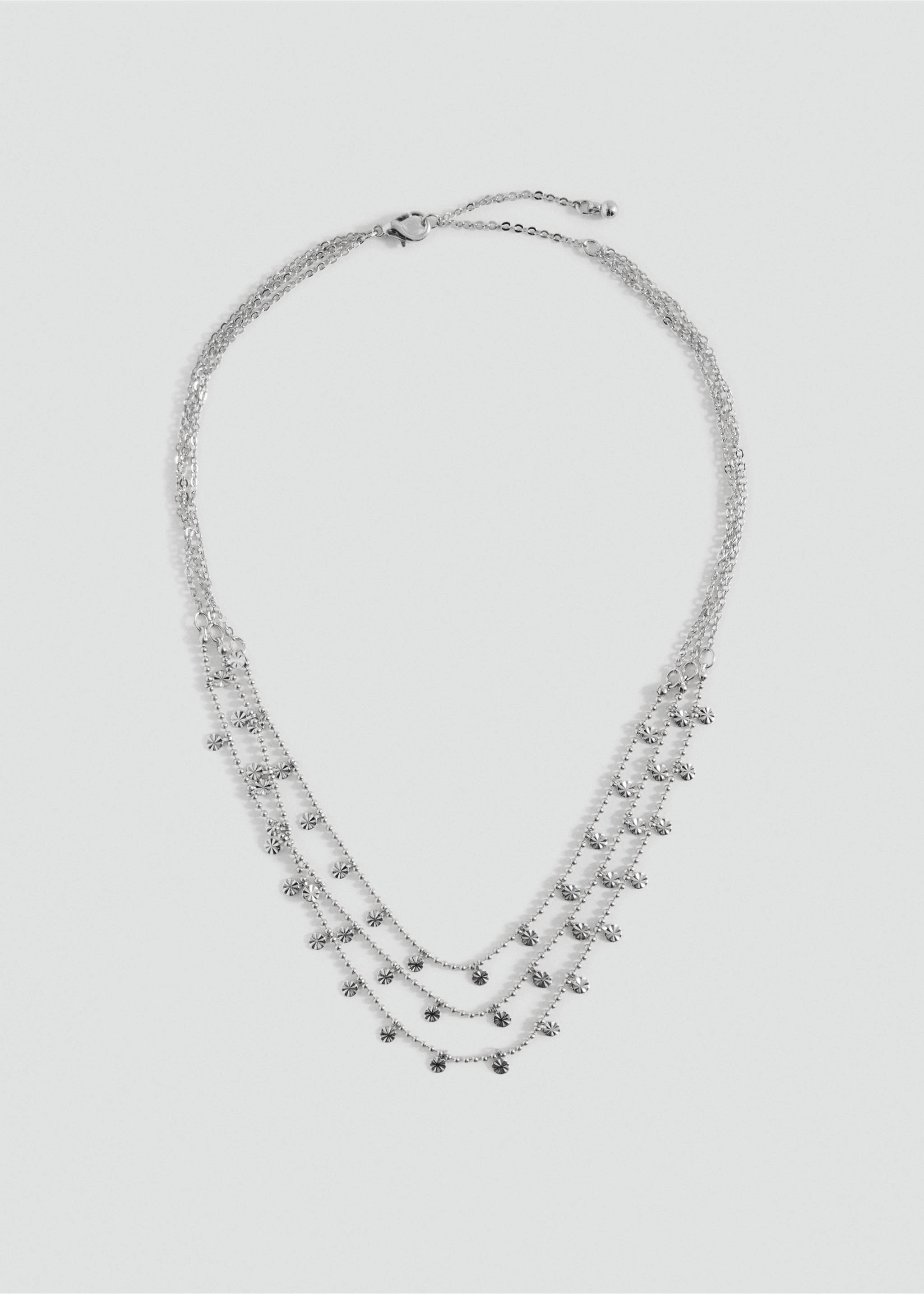 Тройное ожерелье из цепочки - Изделие без модели, Серебро. Ref: 17011185-00.