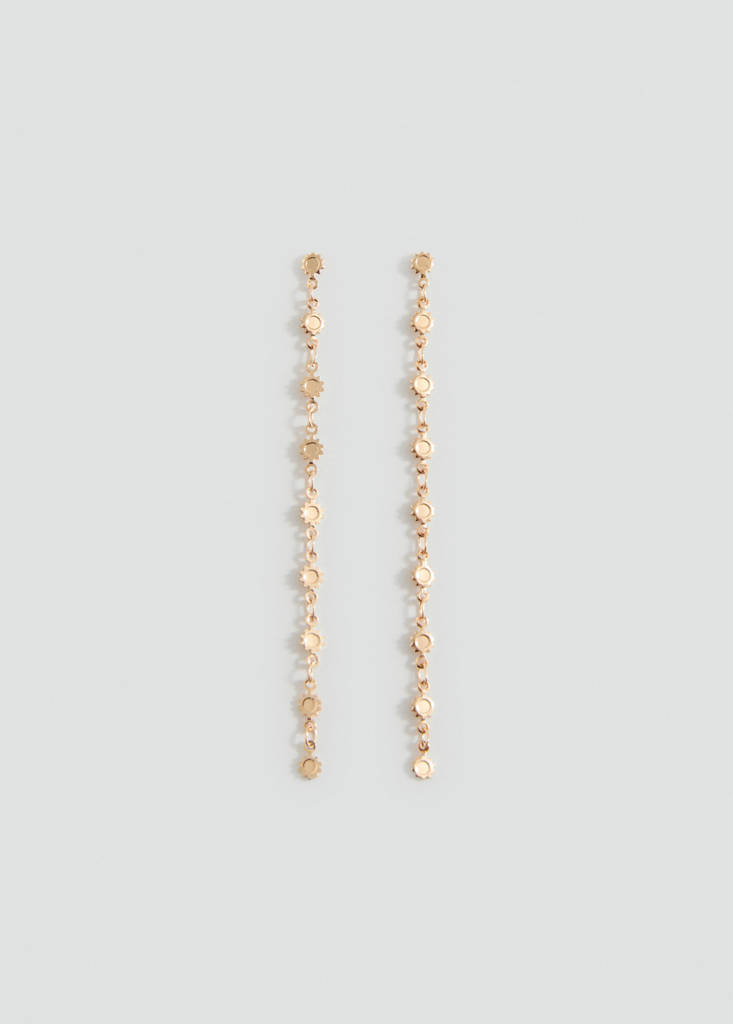 Long sun earrings — Gold