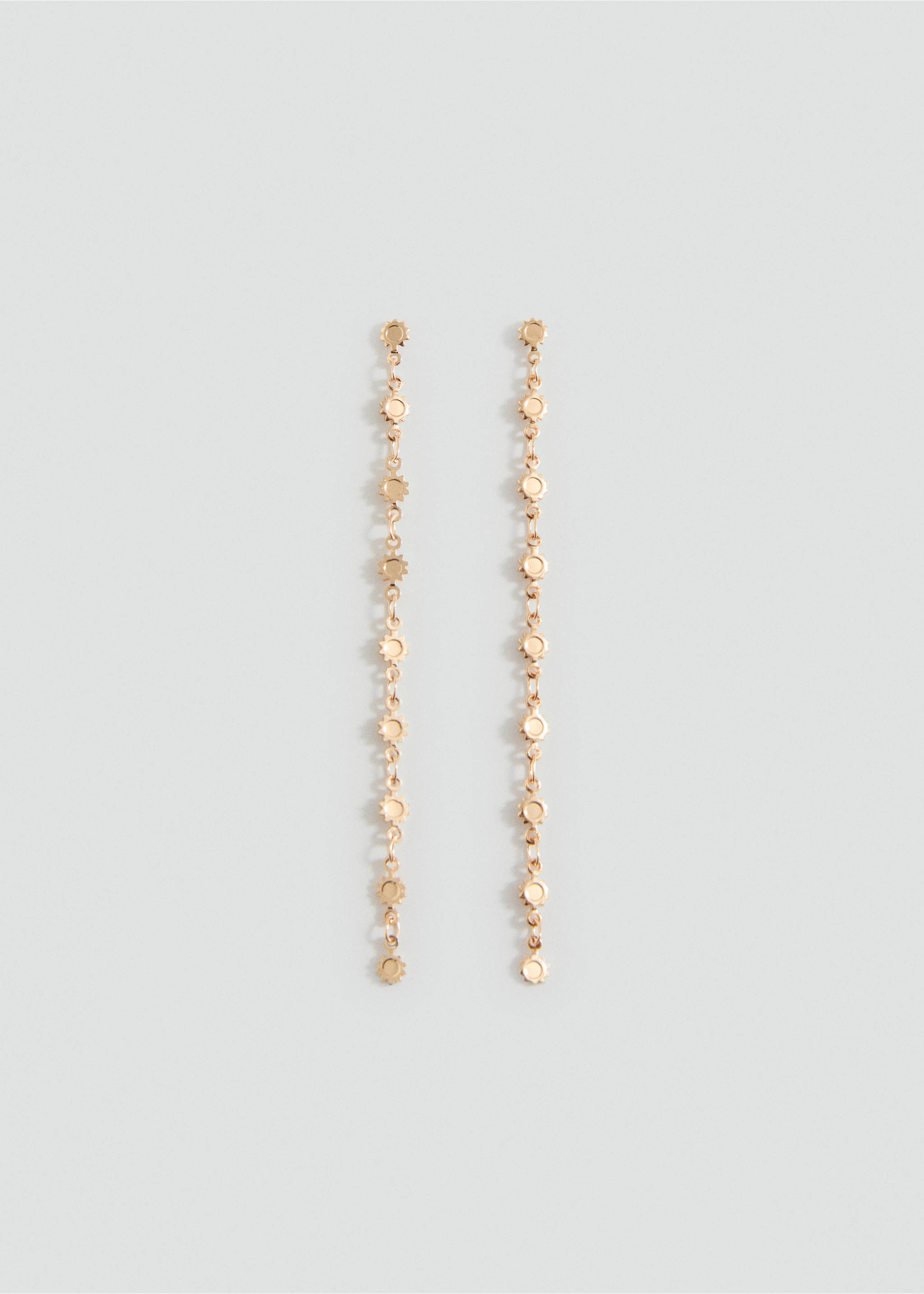 Boucles d'oreilles pendantes soleils - Article sans modèle, Or. Ref: 17011186-00.