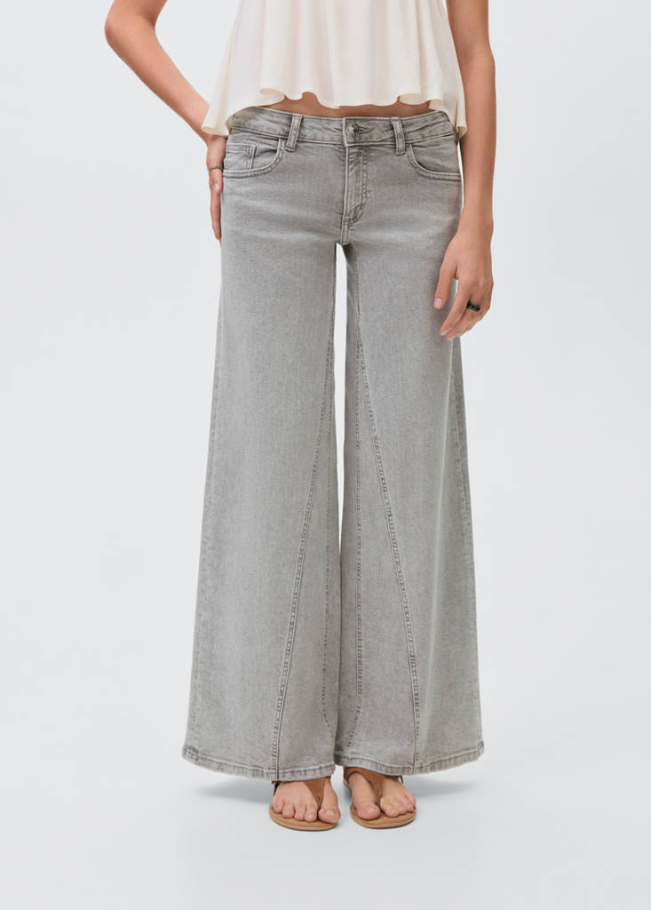 Low-waist wide leg jeans — Denim Grey