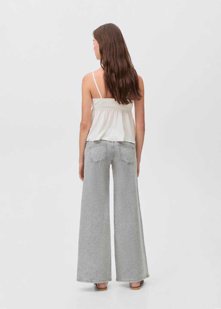Low-waist wide leg jeans — Denim Grey