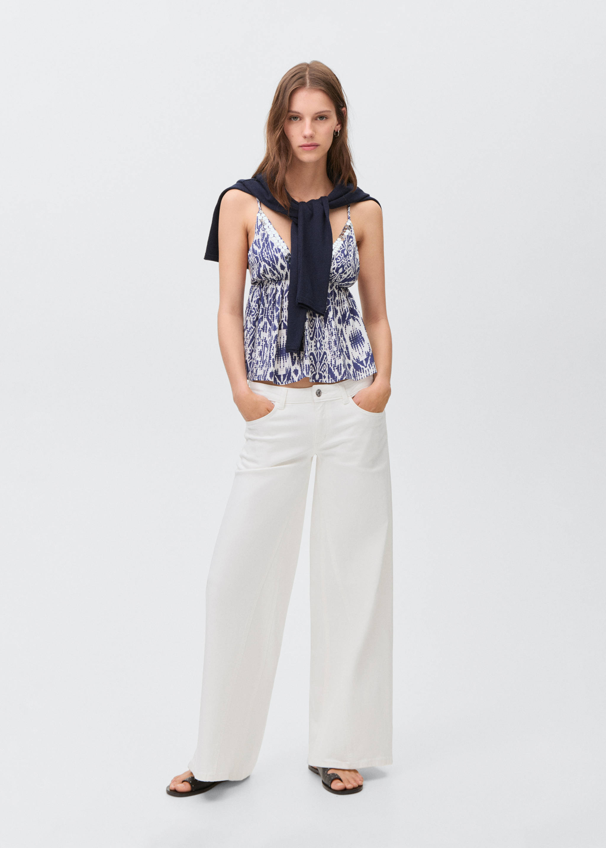 Low-waist wide leg jeans - Details of the article 2