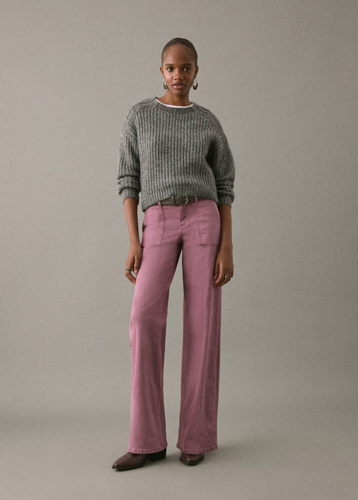 Straight-fit jeans with stars — Pastel Pink