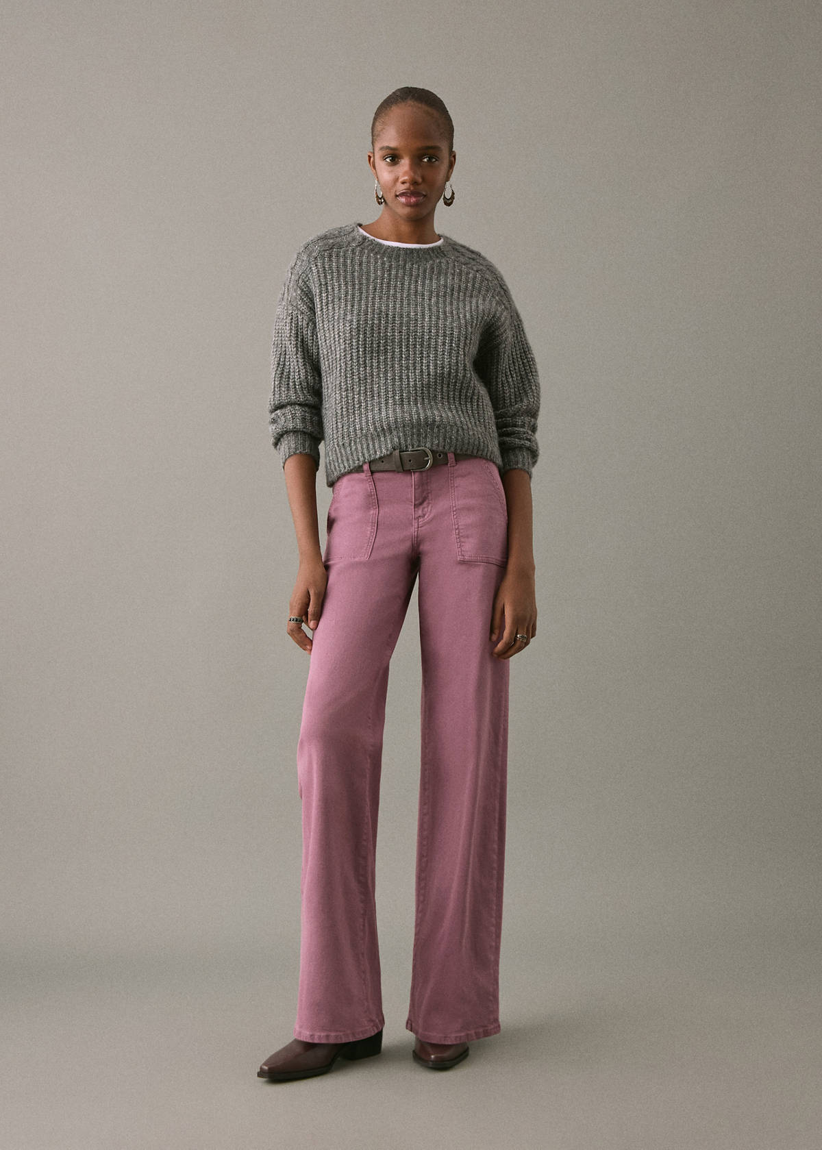 Straight-fit jeans with stars — Pastel Pink
