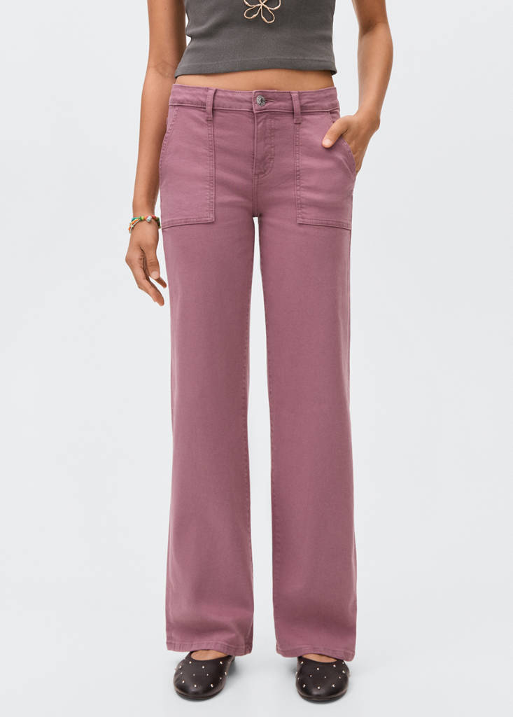Straight-fit jeans with stars — Pastel Pink