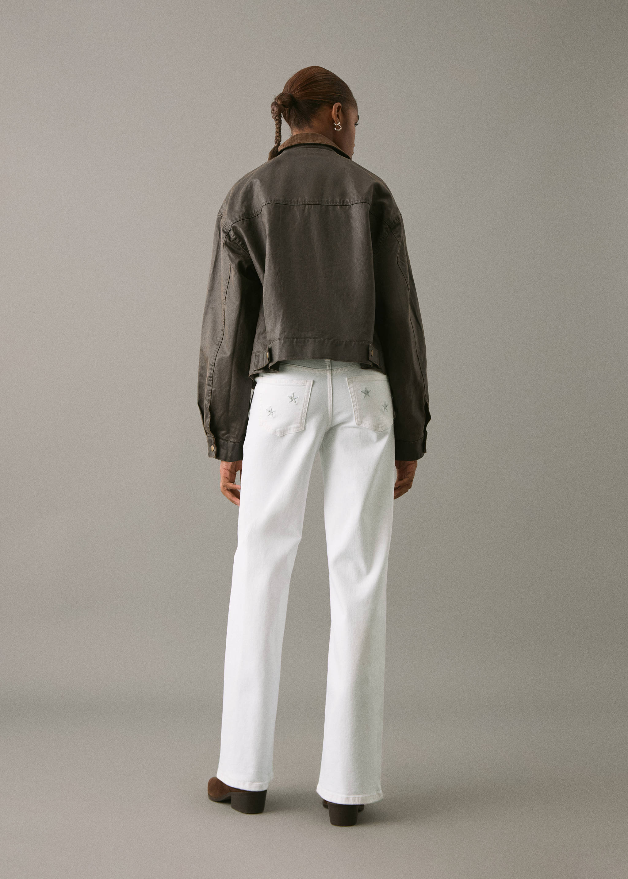 Straight-fit jeans with stars - Reverse of the article