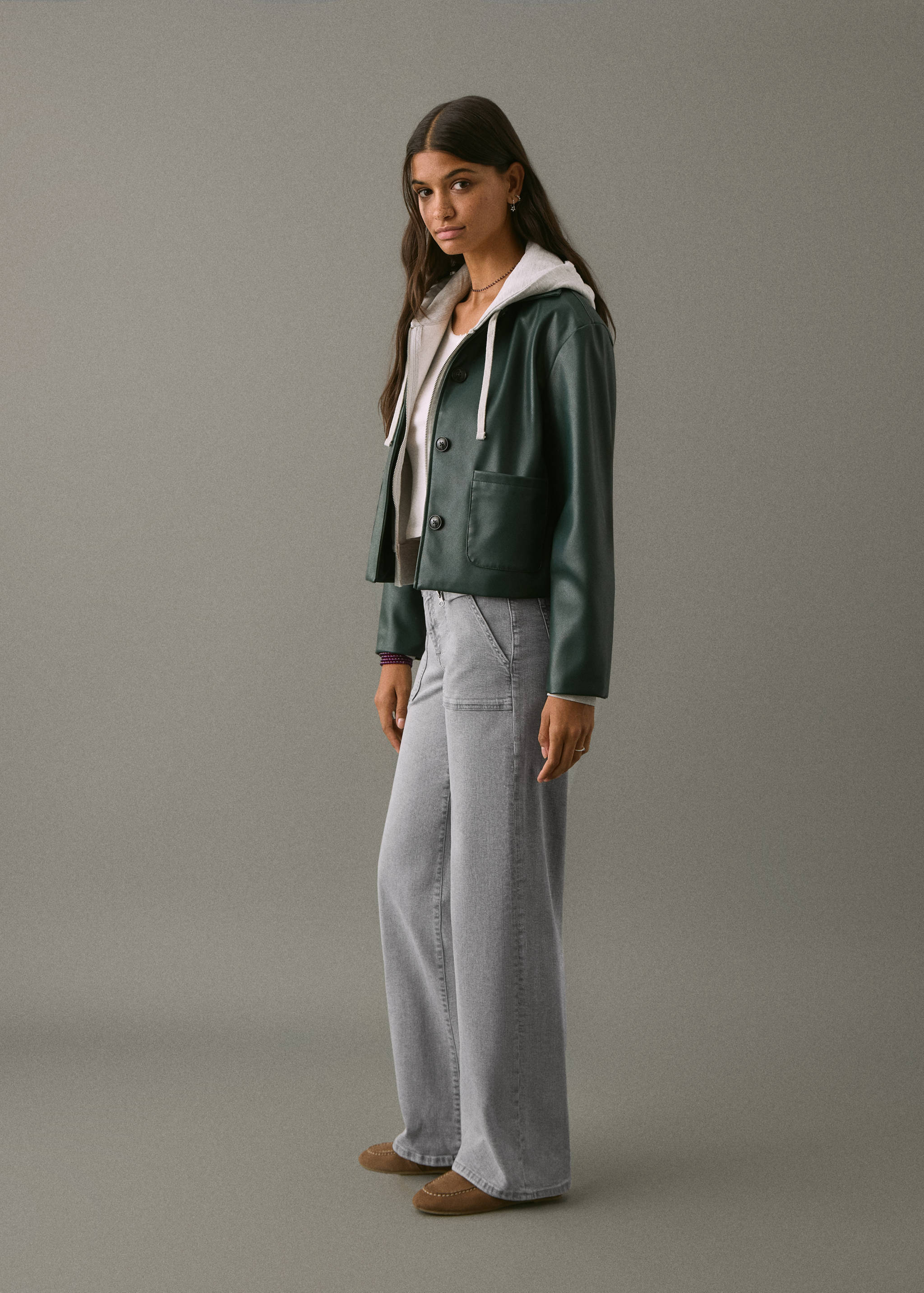 Straight-leg jeans with star embroidery - Medium plane