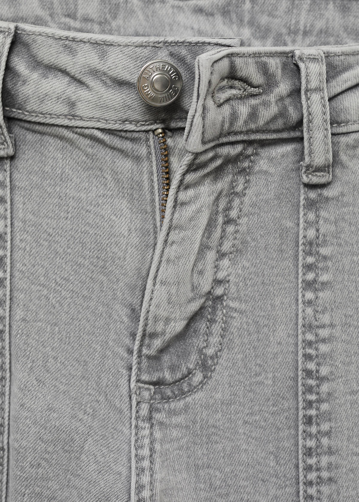 Straight-fit jeans with stars — Denim Grey
