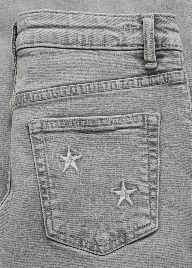 Straight-fit jeans with stars — Denim Grey