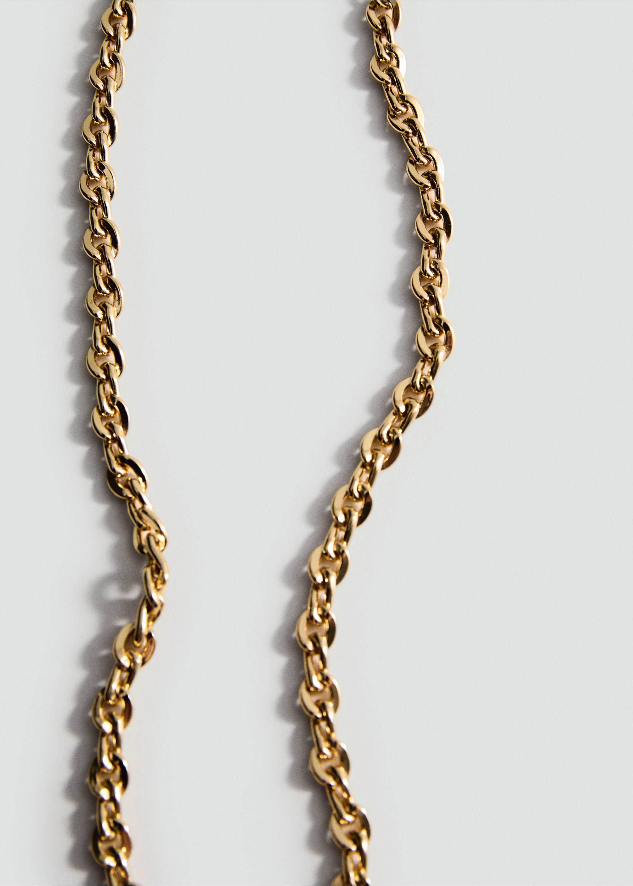 Link chain necklace - Medium plane, Gold. Ref: 17011203-00.
