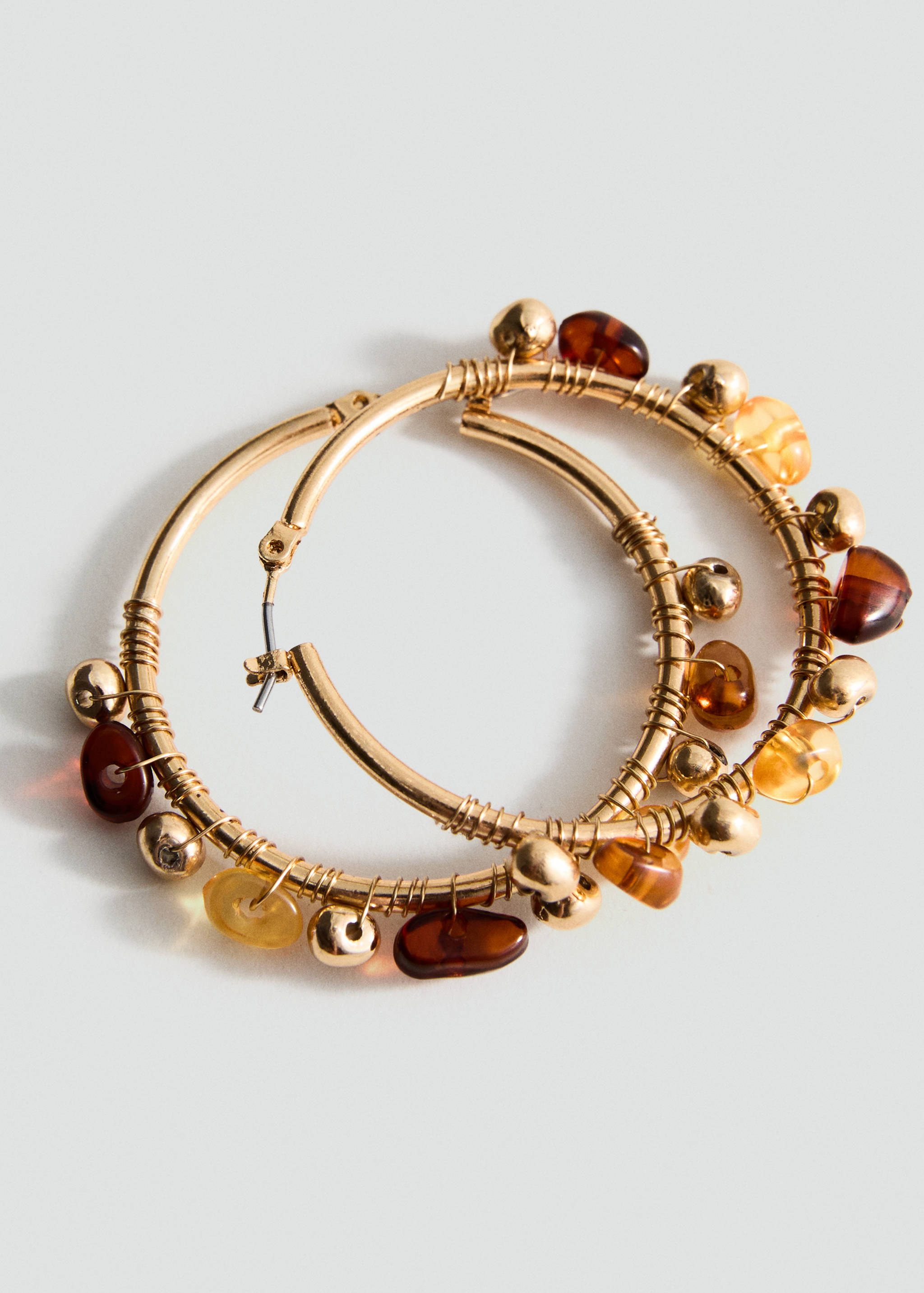 Créoles perles combinées - Plan moyen