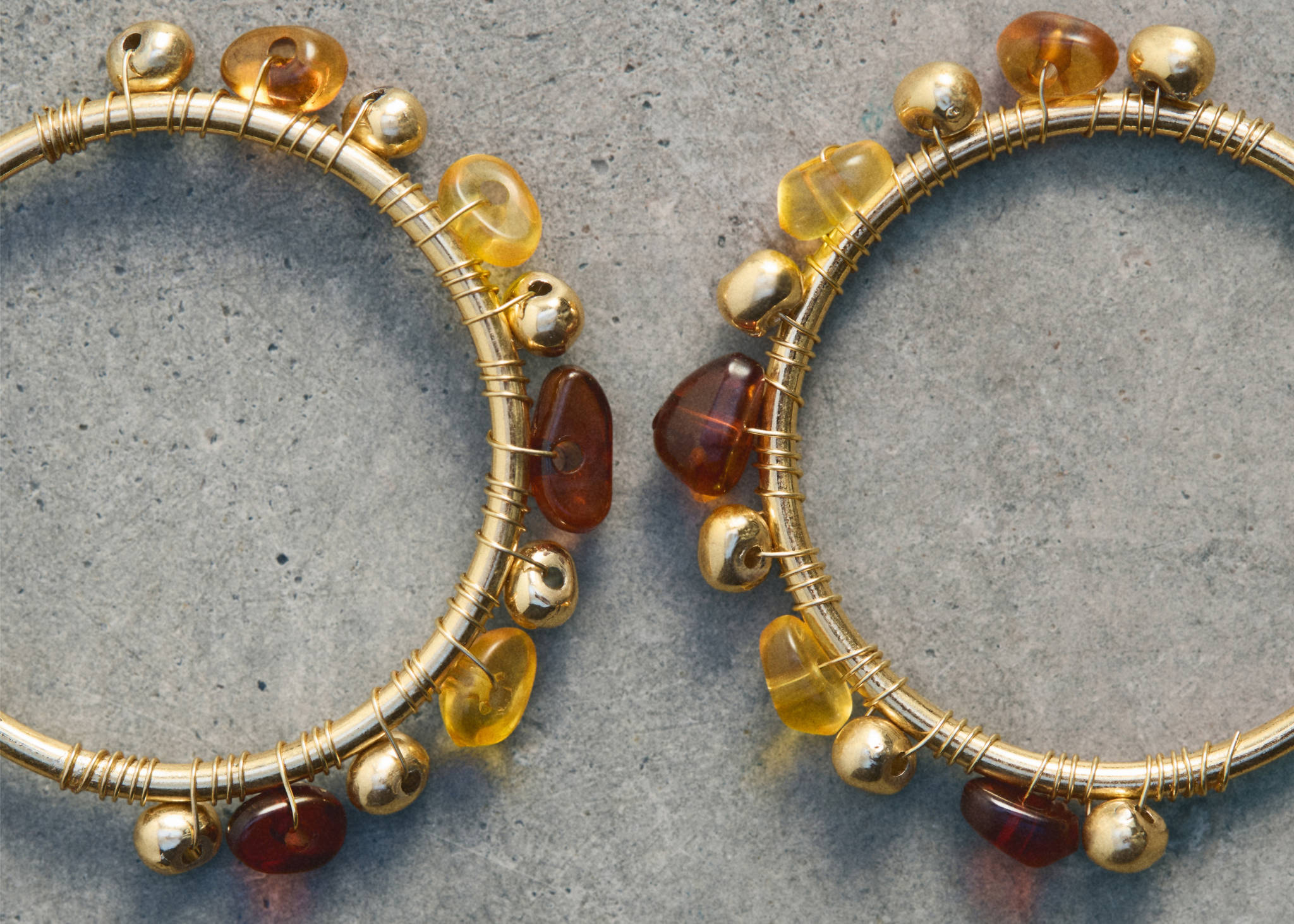 Combination bead earrings - Panoramic plane