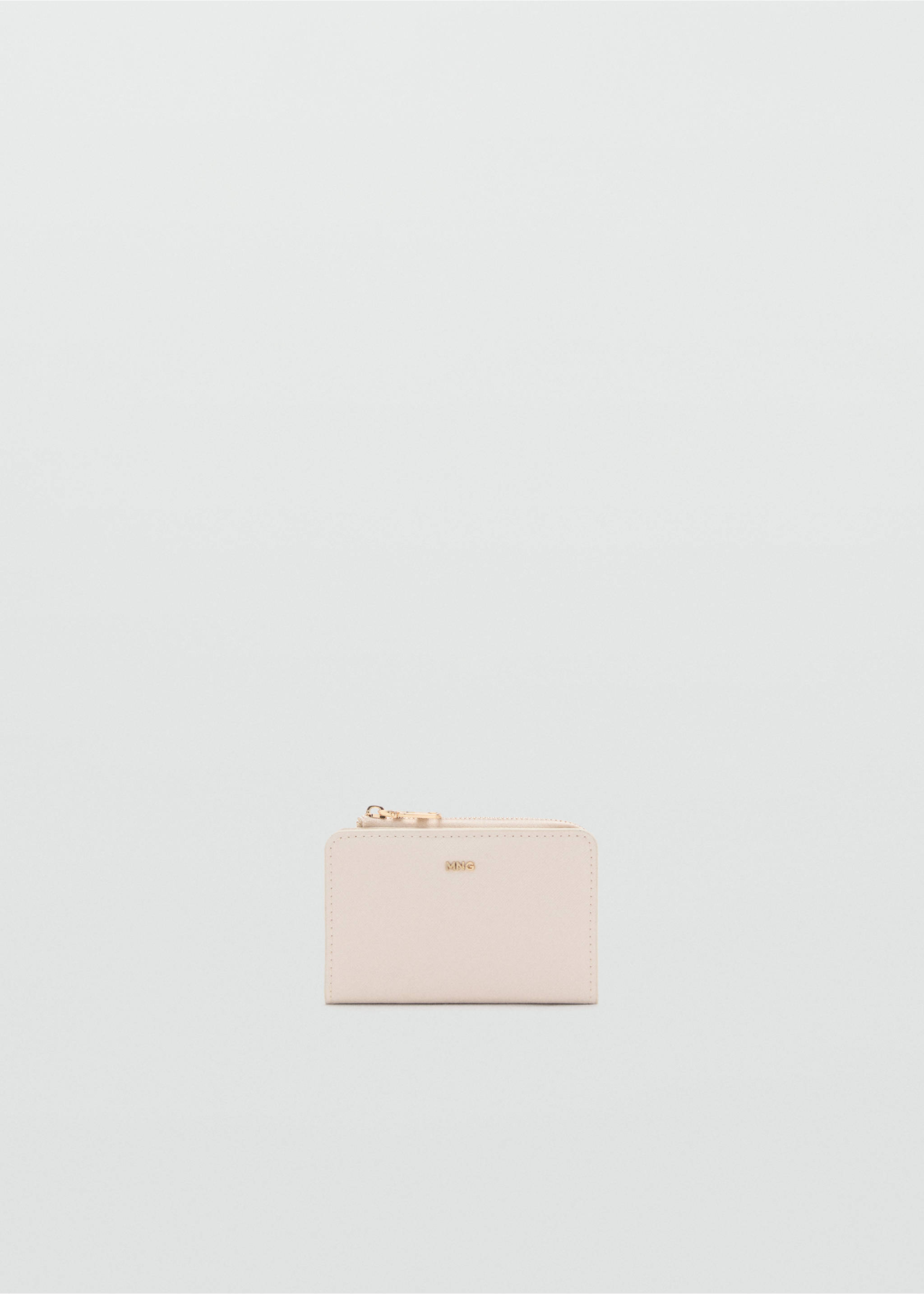 Portefeuille petit effet saffiano - Article sans modèle, Blanc cassé. Ref: 17011217-00.