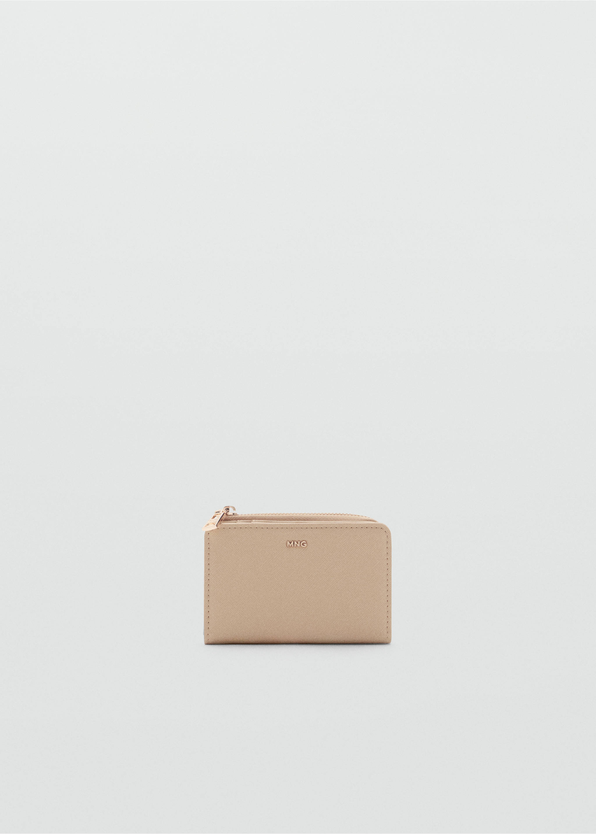 Portefeuille petit effet saffiano - Article sans modèle, Vanille. Ref: 17011217-00.