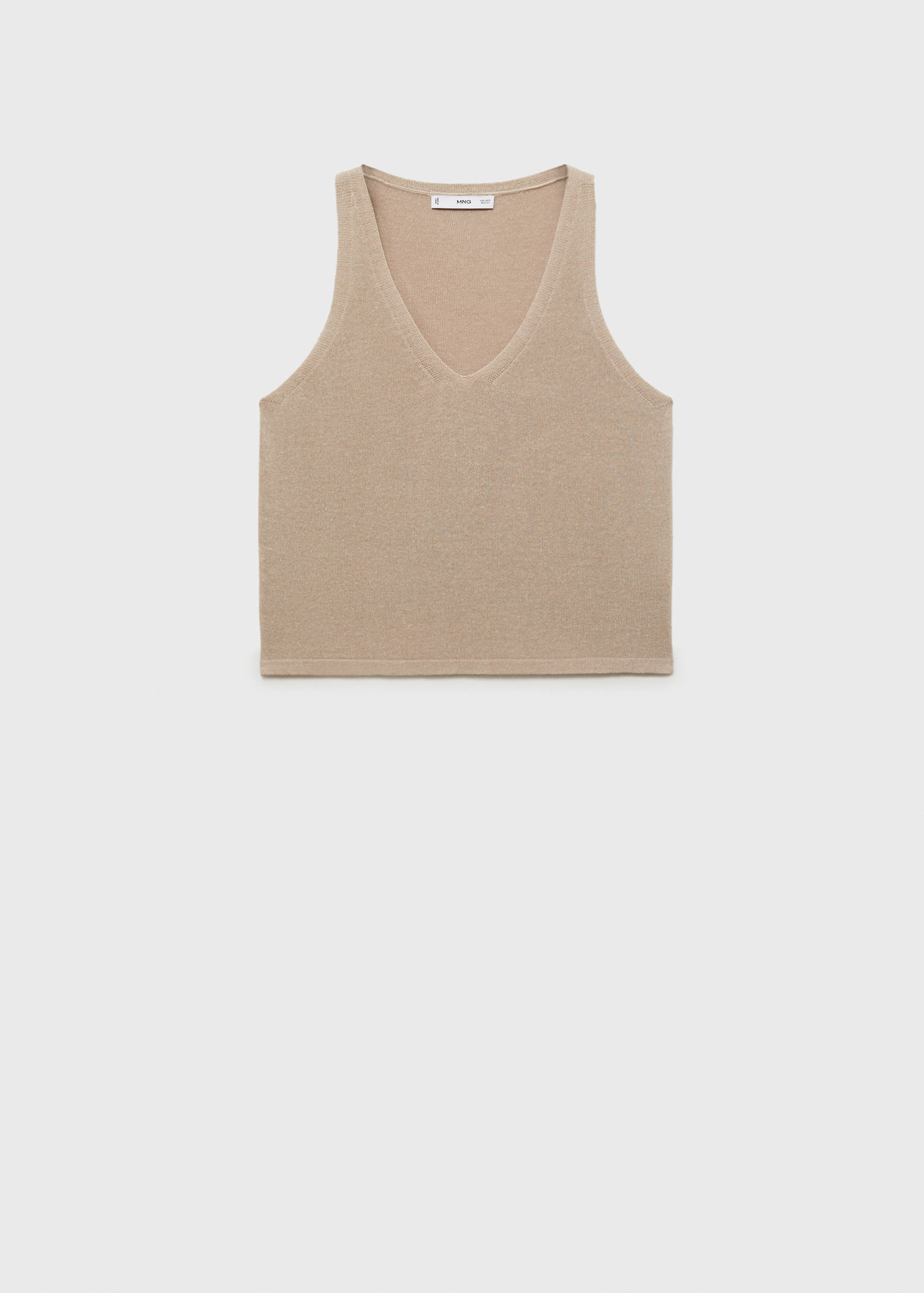 Top de malha com gola em V - Artigo sem modelo