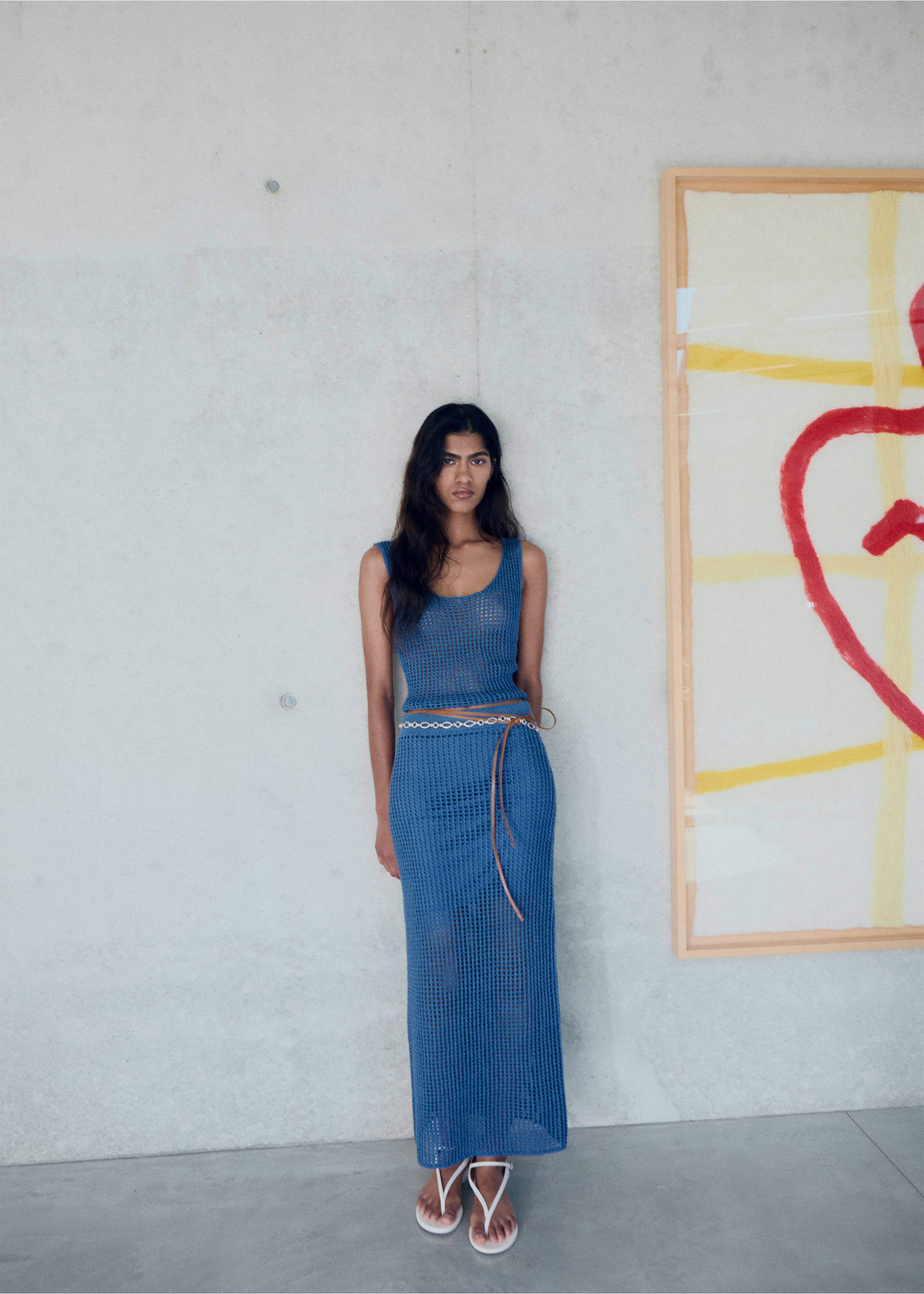 Top punto crop - Plano general, Azul. Ref: 17011221-00.