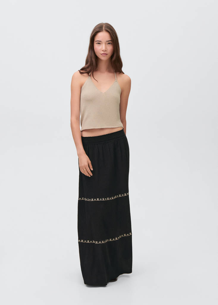 Knit halter top — Gold