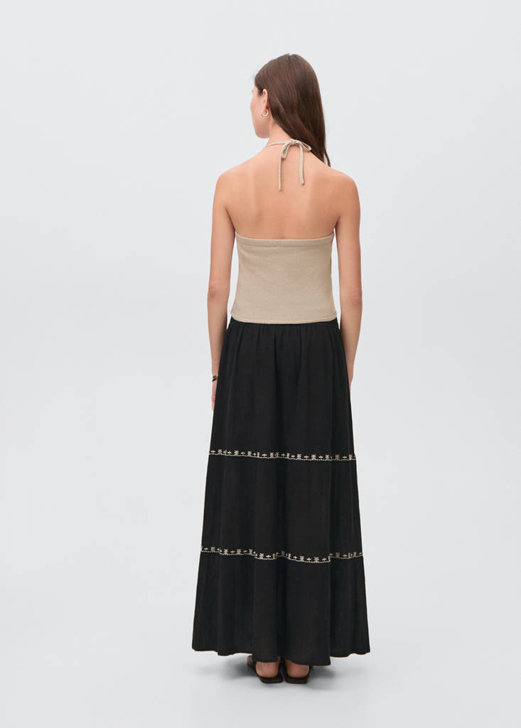 Knit halter top — Gold