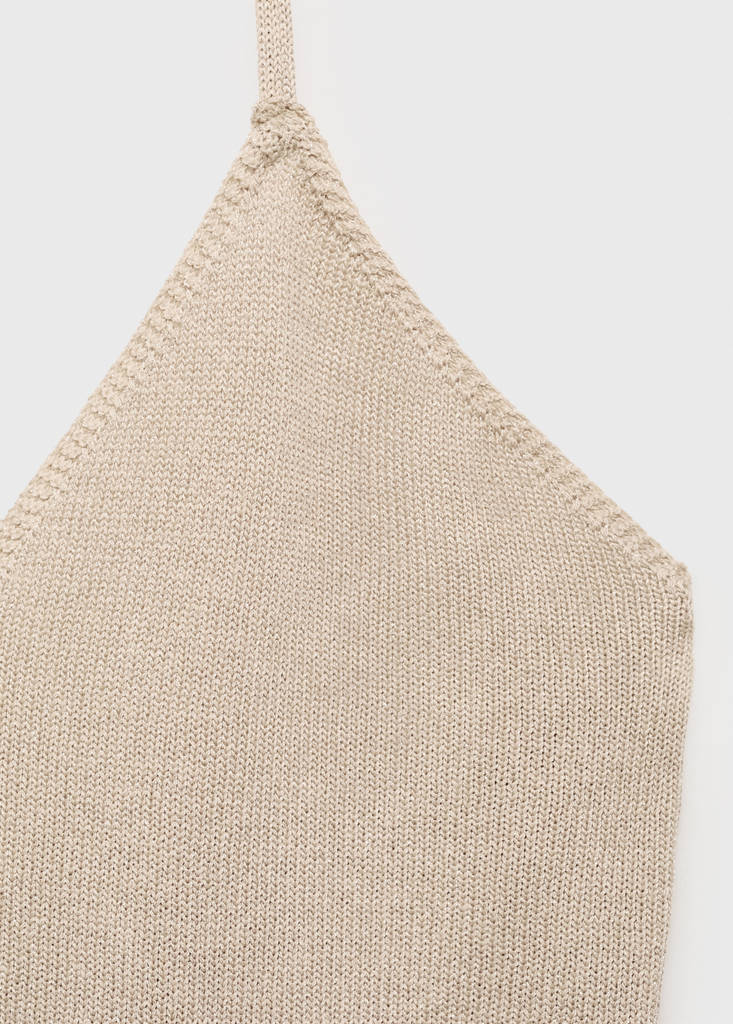 Knit halter top — Gold