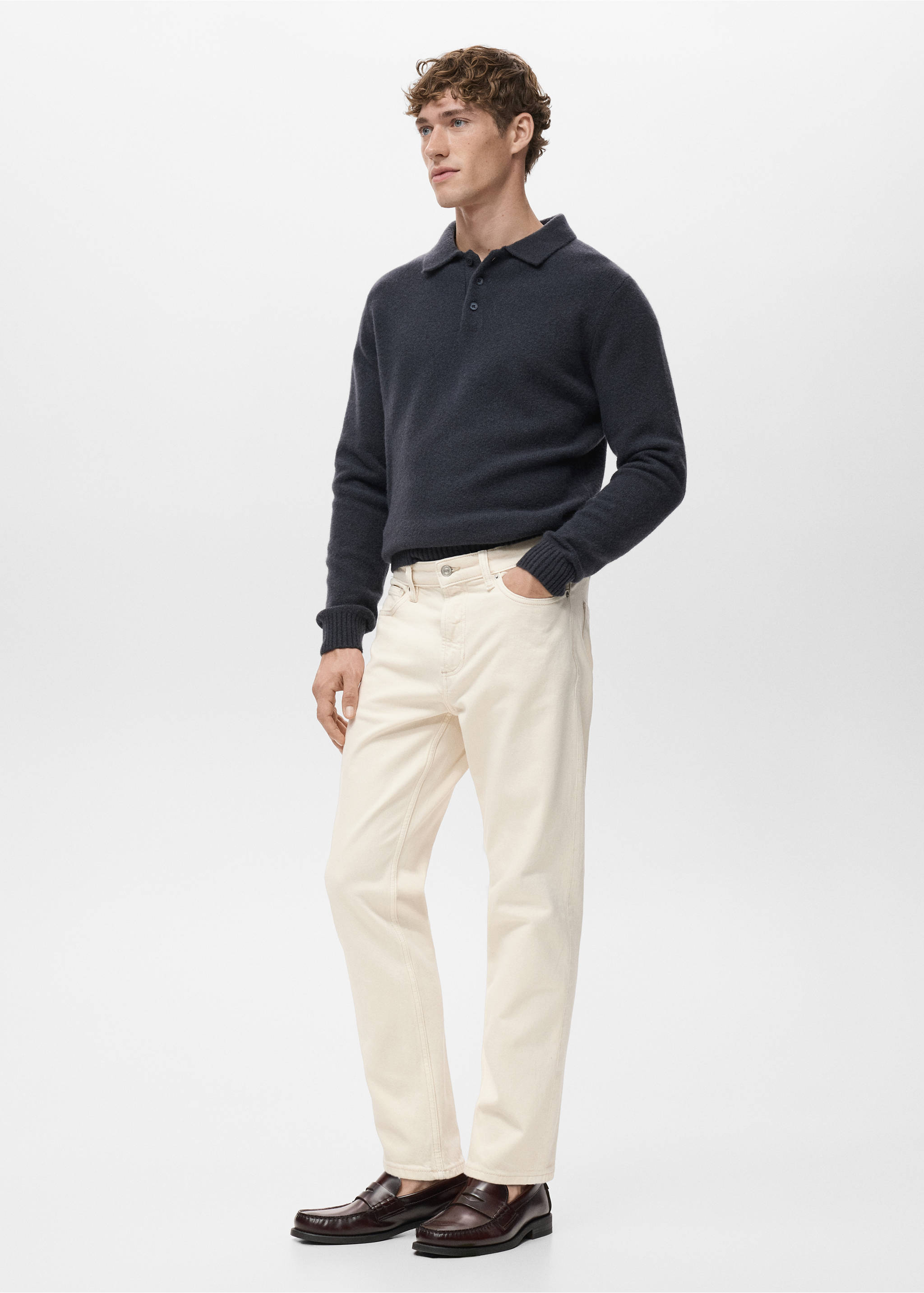 Jean Ben cropped tapered-fit - Détail de l'article 2, Écru. Ref: 17011224-00.