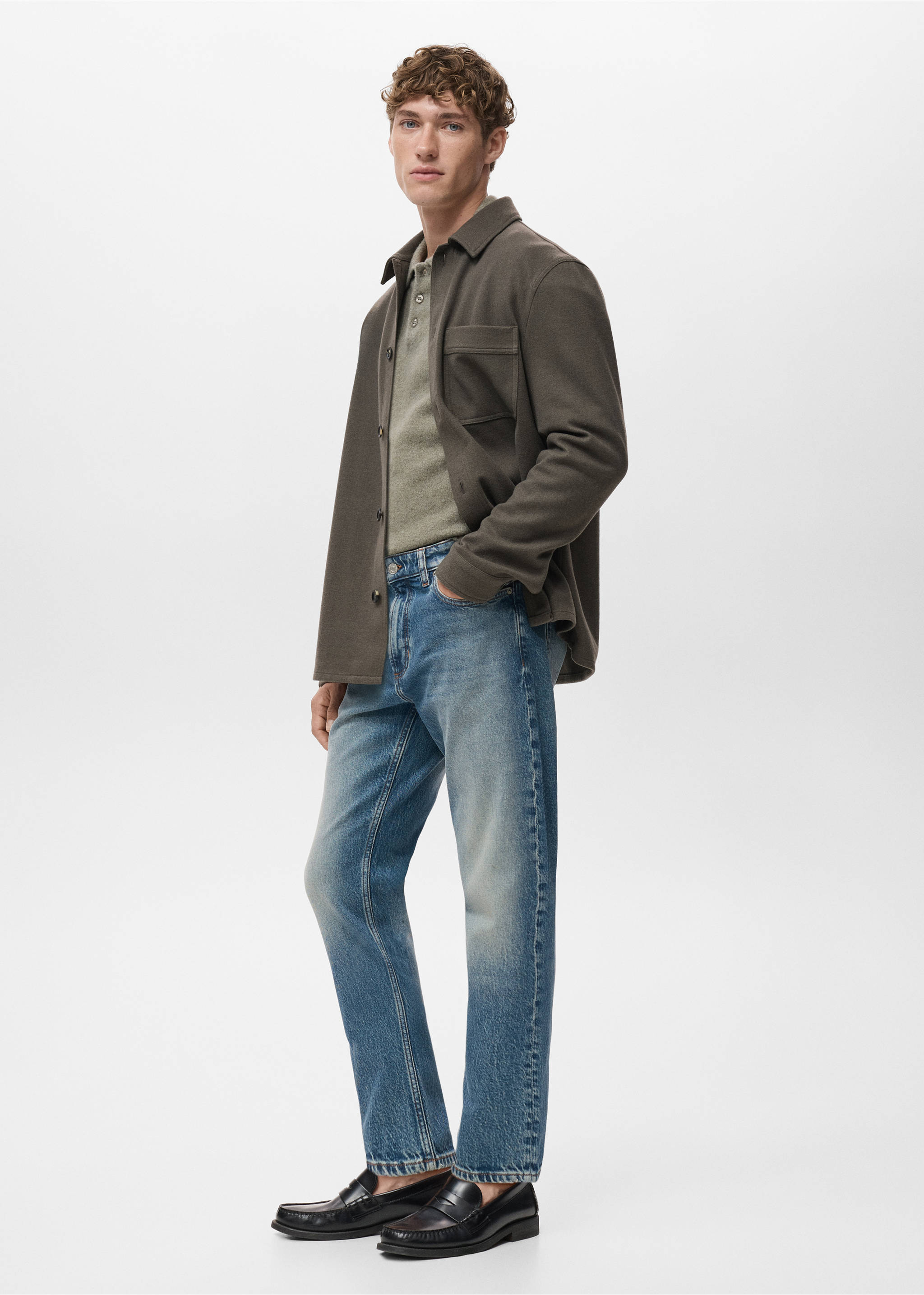Джинсы Ben cropped tapered fit - Деталь изделия 2, Средний синий винтаж. Ref: 17011225-00.
