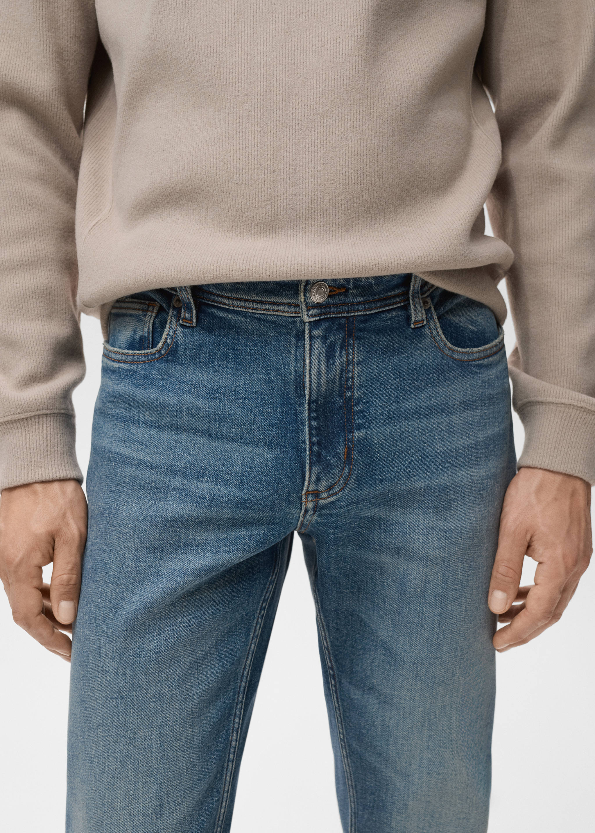 Jan slim-fit faded medium-wash Jeans - Details of the article 1