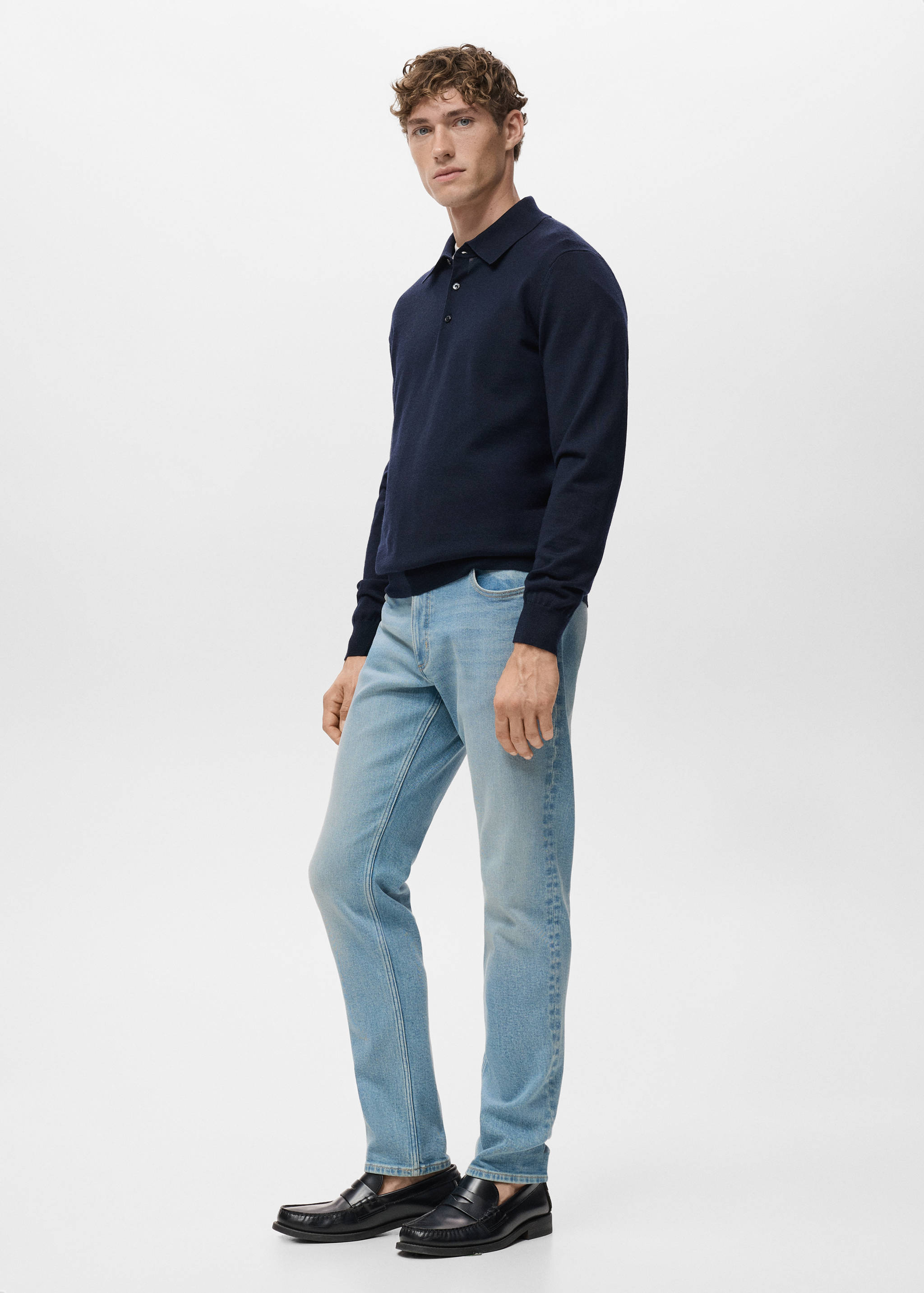 Jan slim-fit jeans with frayed effect - Details of the article 2