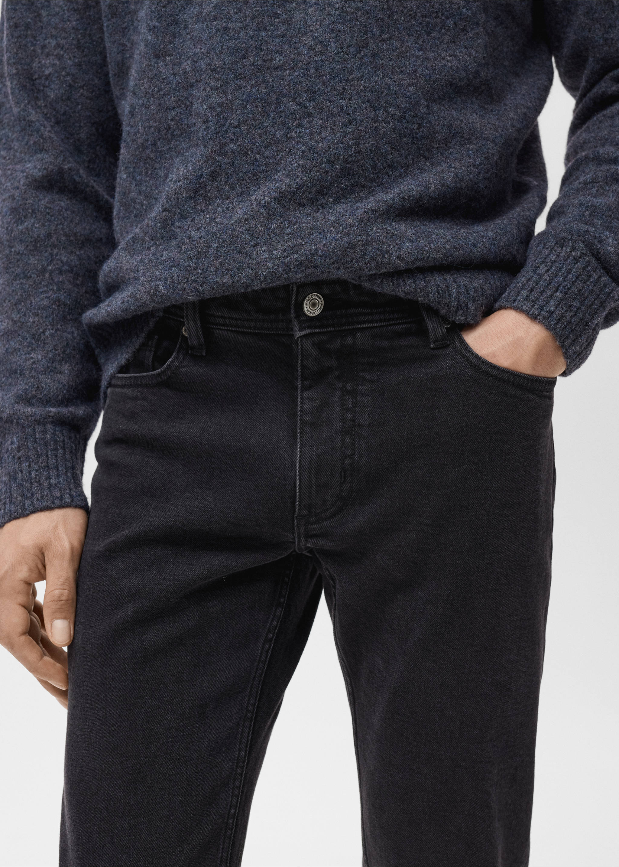 Jean Jan slim fit noir - Détail de l'article 1, Black denim. Ref: 17011228-00.