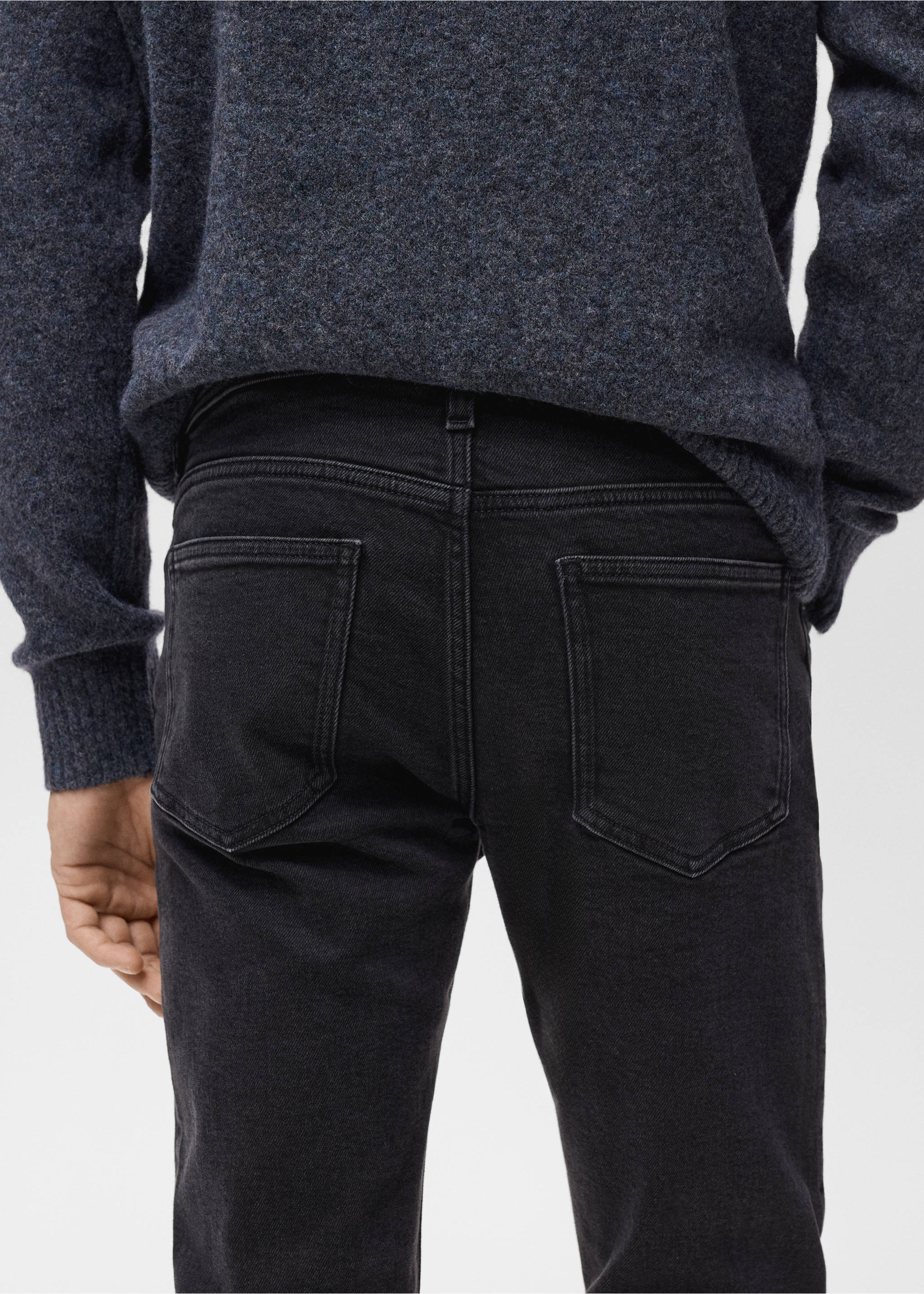 Jean Jan slim fit noir - Détail de l'article 3, Black denim. Ref: 17011228-00.
